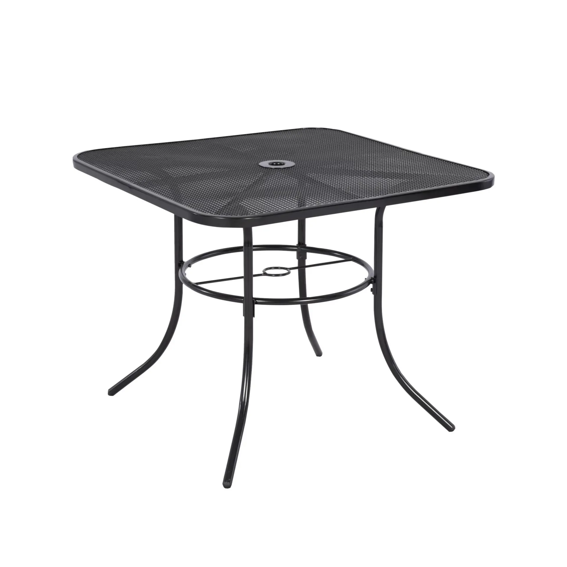 Berkley Jensen 36" x 36" Metal Mesh Dining Table - Black