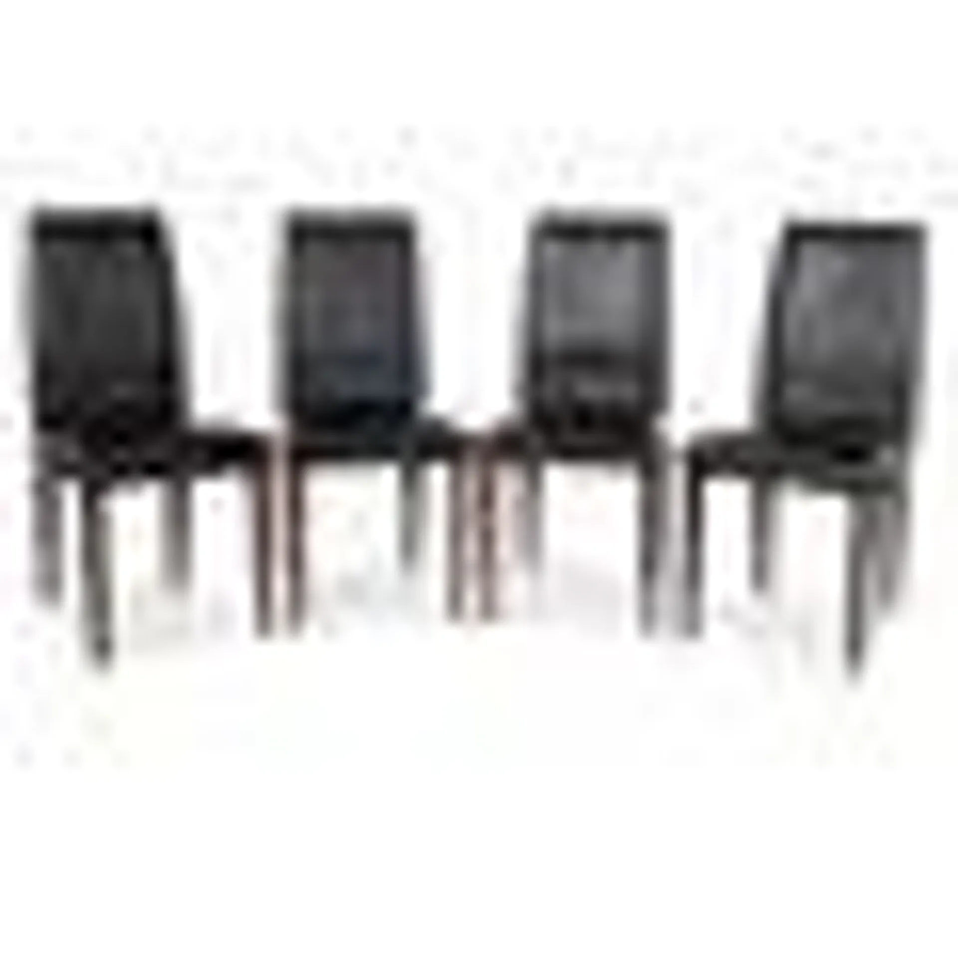 Chairs Leather Chair in Black from MDF Italia, Set of 4