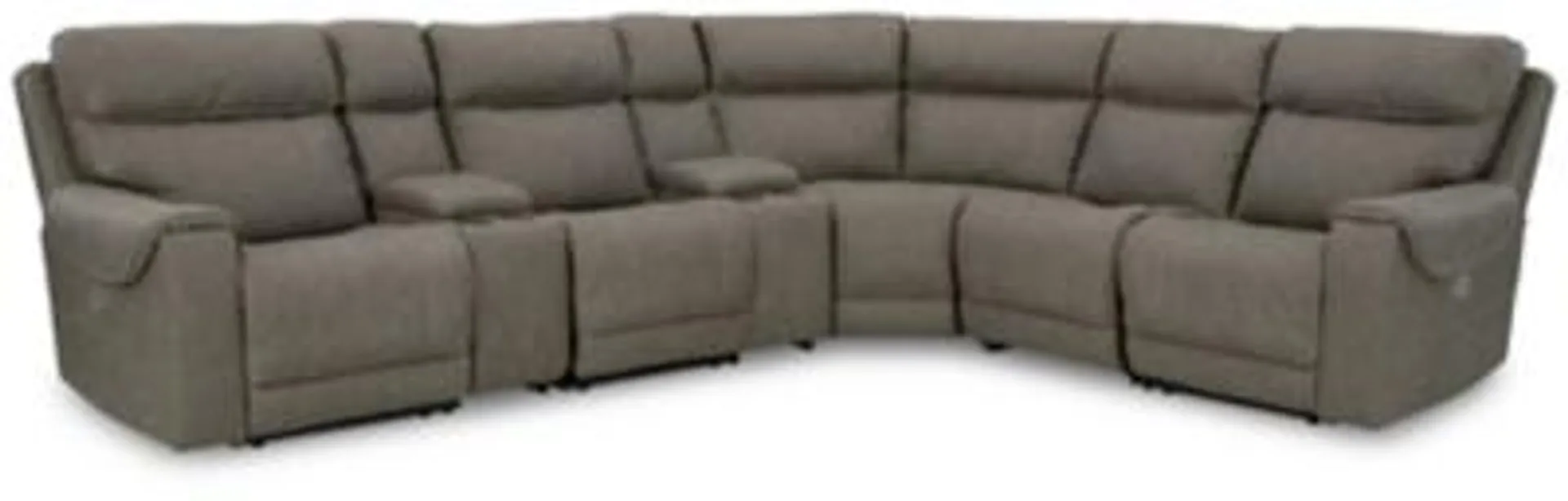 Starbot 7-Piece Dual Power Reclining Modular Sectional with Console