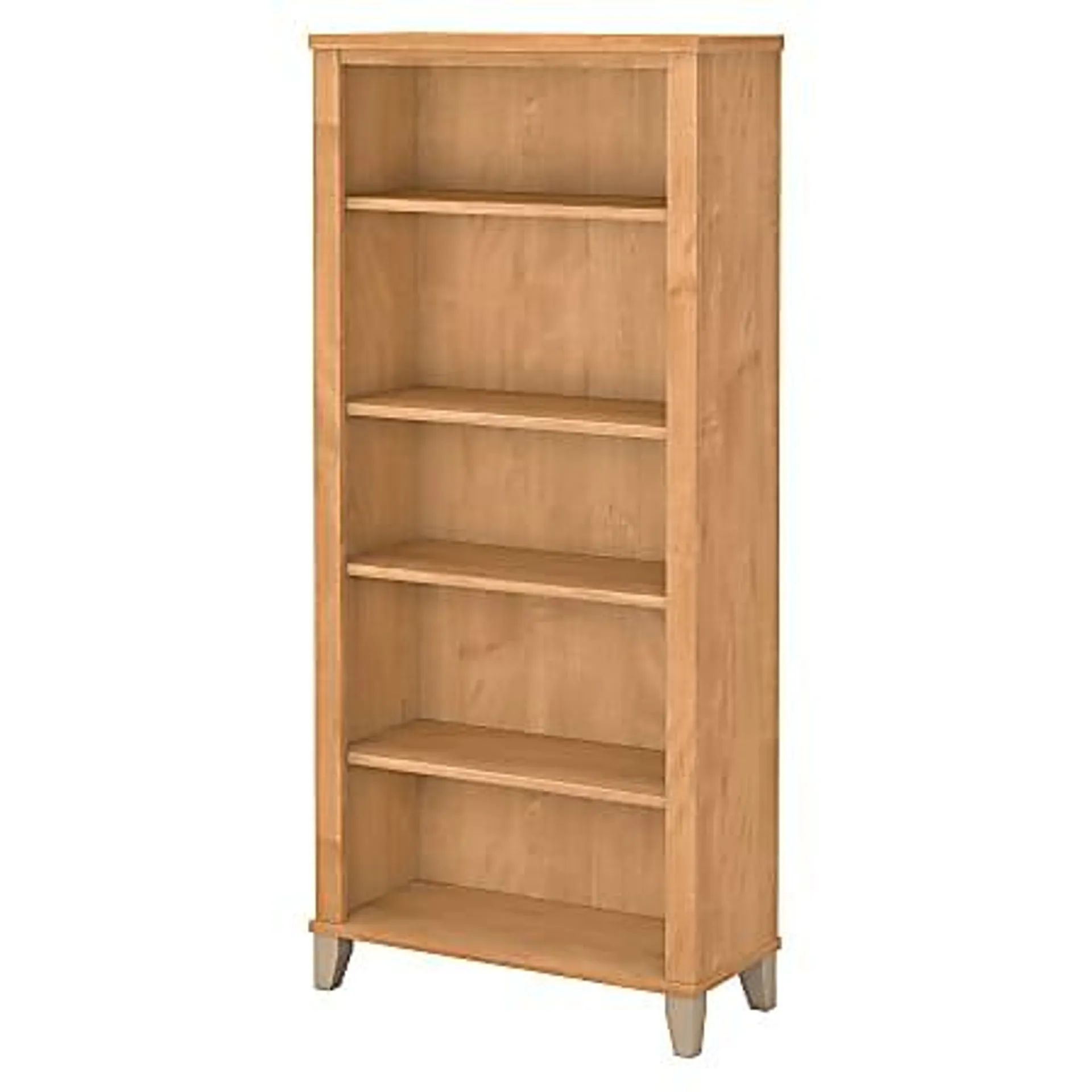 Bush Business Furniture Somerset 66"H 5-Shelf Bookcase, Maple Cross, Standard Delivery