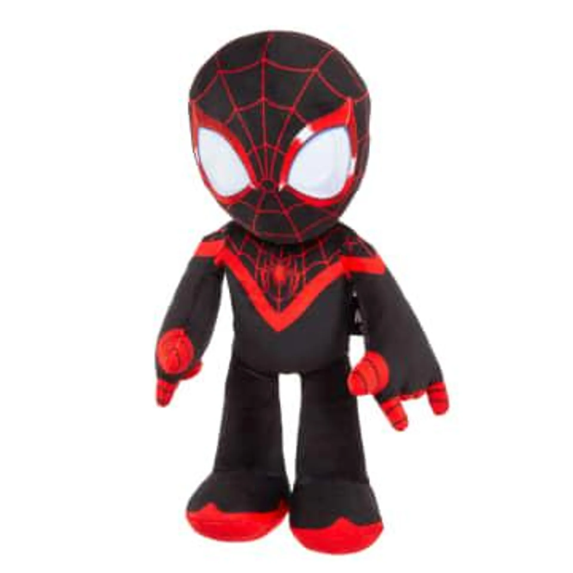 Marvel Plush Talkers Miles Morales Soft Toy, 11.75-Inch Collectible Figure With Sounds & Phrases