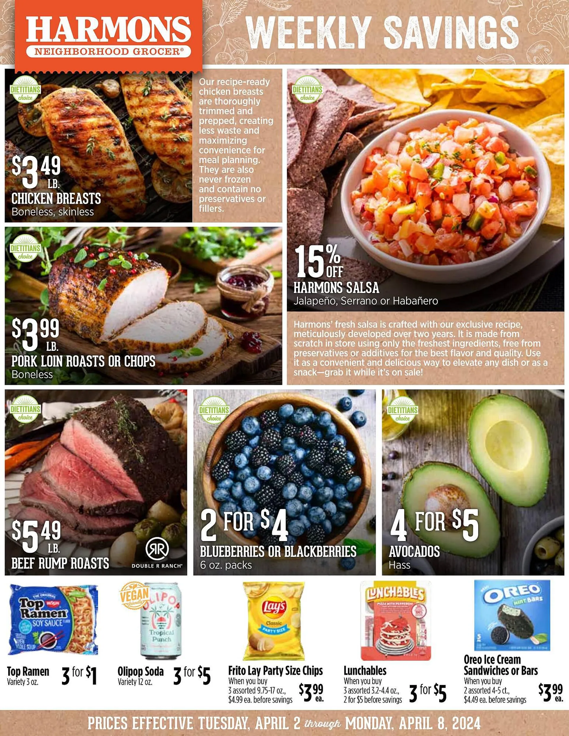 Weekly ad Harmons Weekly Ad from April 2 to April 8 2024 - Page 1