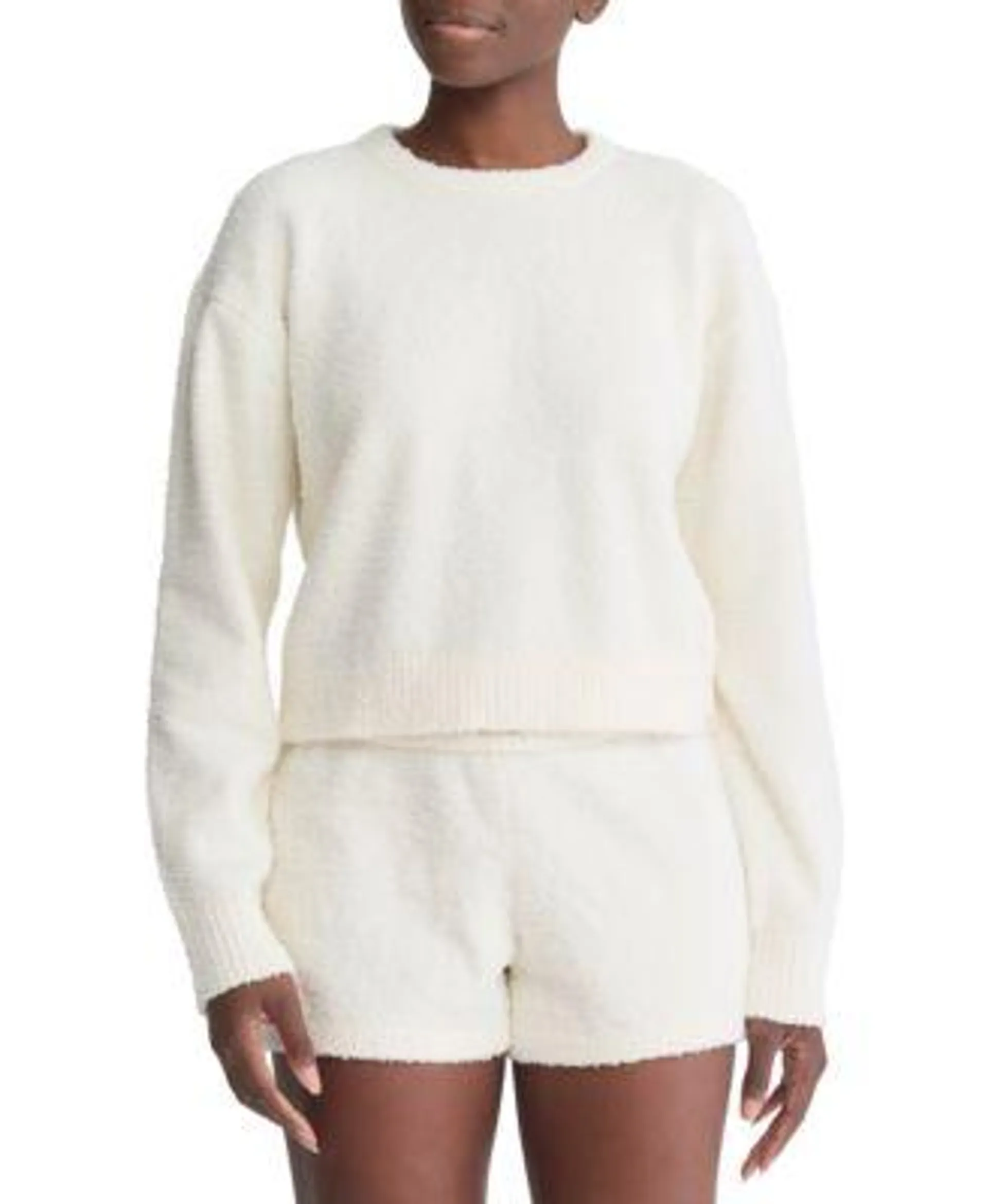 Women's Cropped Plush Lounge Sweatshirt