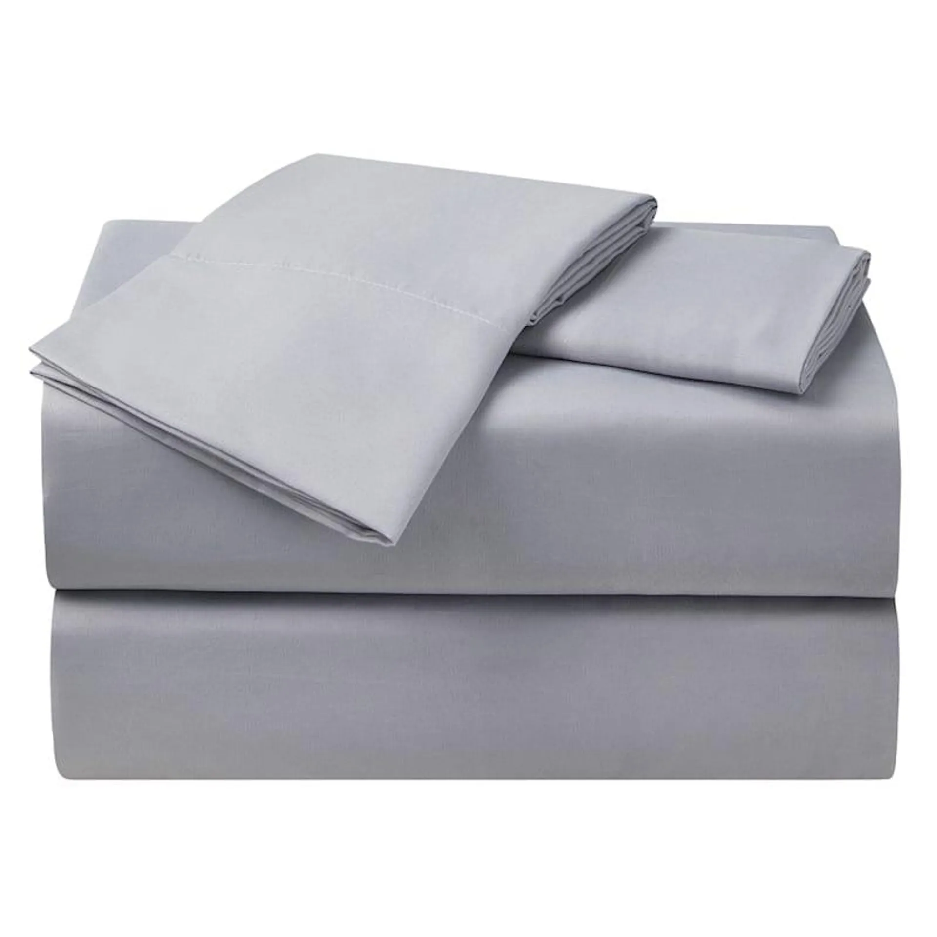 4-Piece Grey Antimicrobial Cooling Microfiber Sheet Set, Full