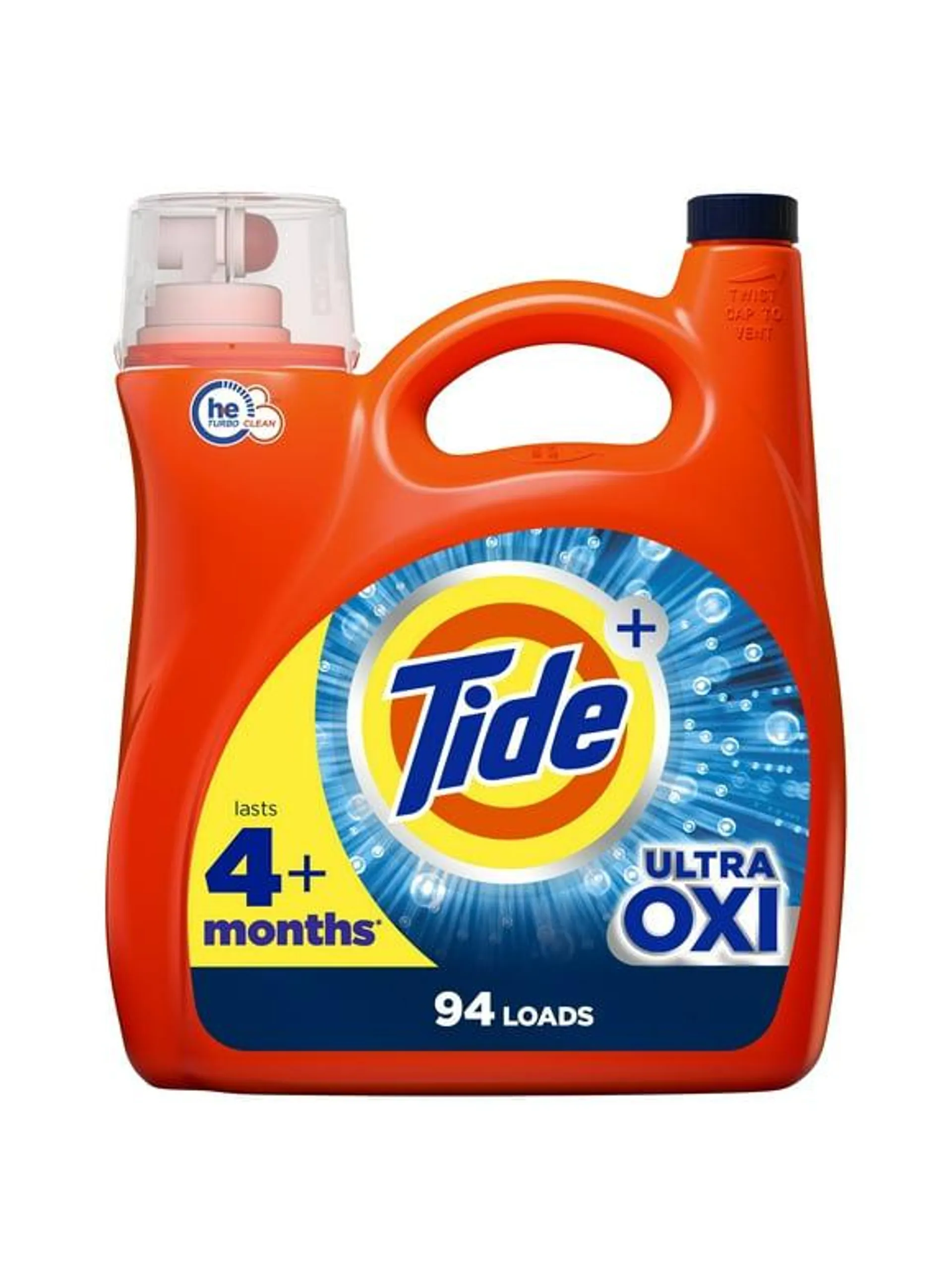 Tide Ultra Oxi Liquid Laundry Detergent, 94 Loads, 146 fl oz