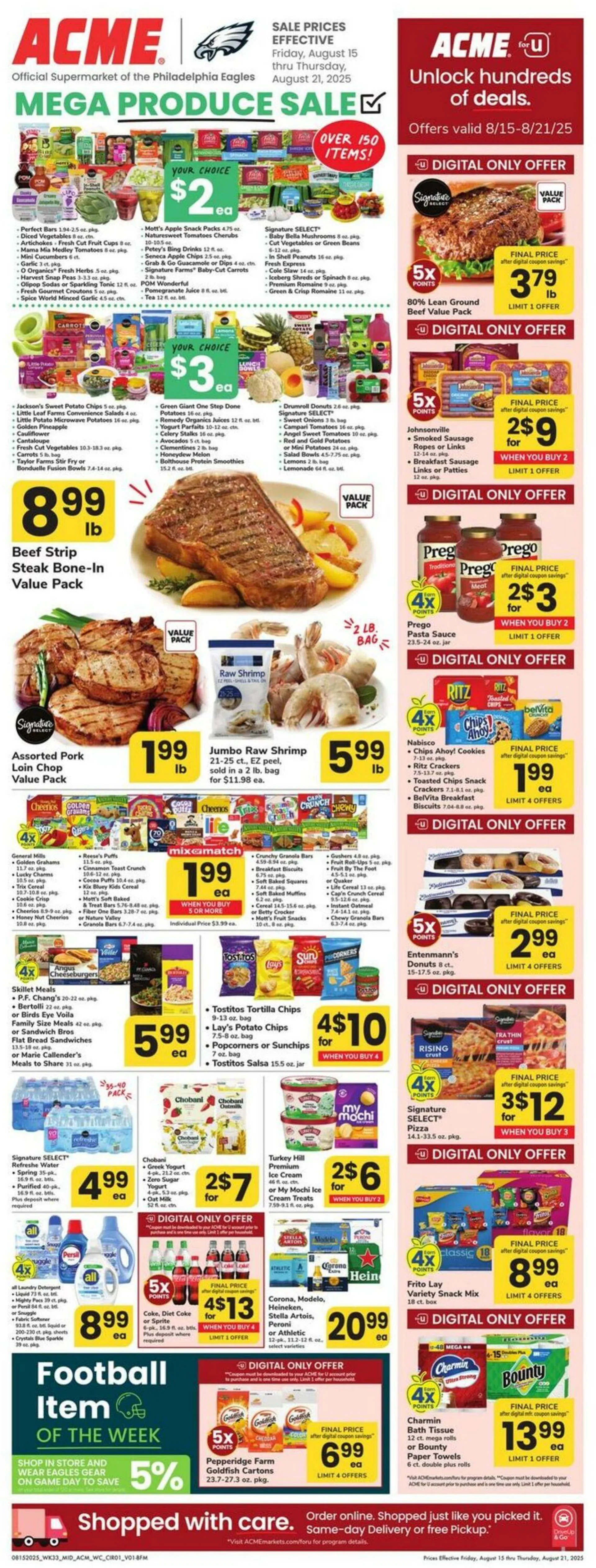 Weekly ad Acme Current weekly ad from August 15 to August 21 2025 - Page 1