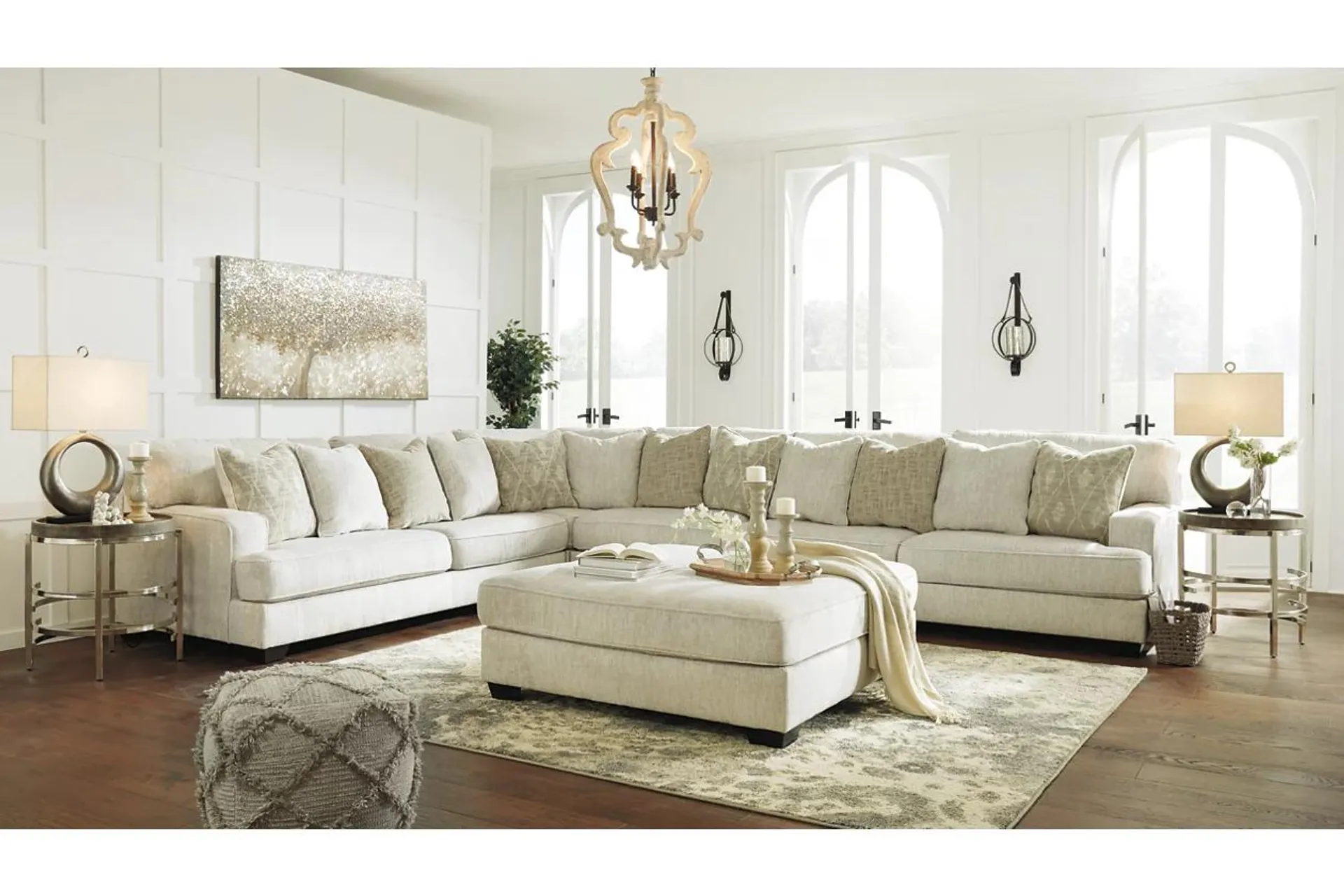 Rawcliffe 4-Piece Sectional with Ottoman