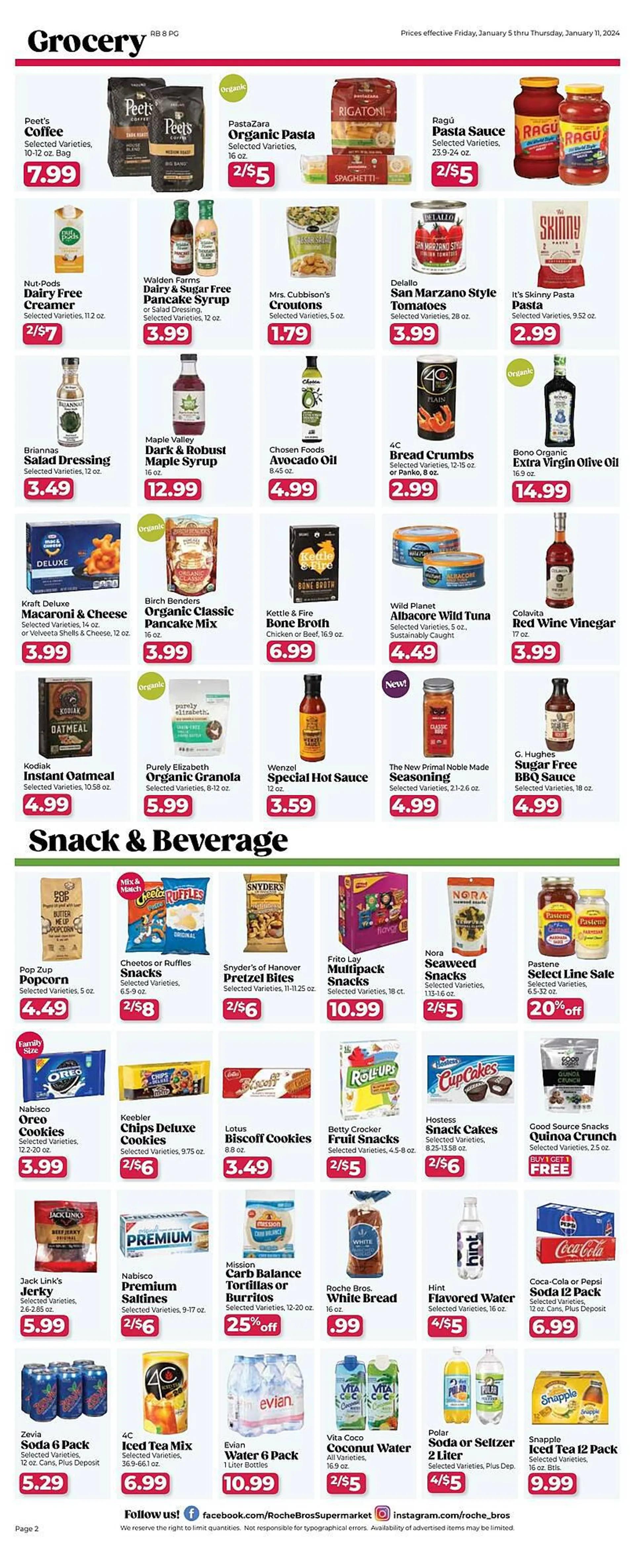 Weekly ad Roche Bros Weekly Ad from January 5 to January 11 2025 - Page 2