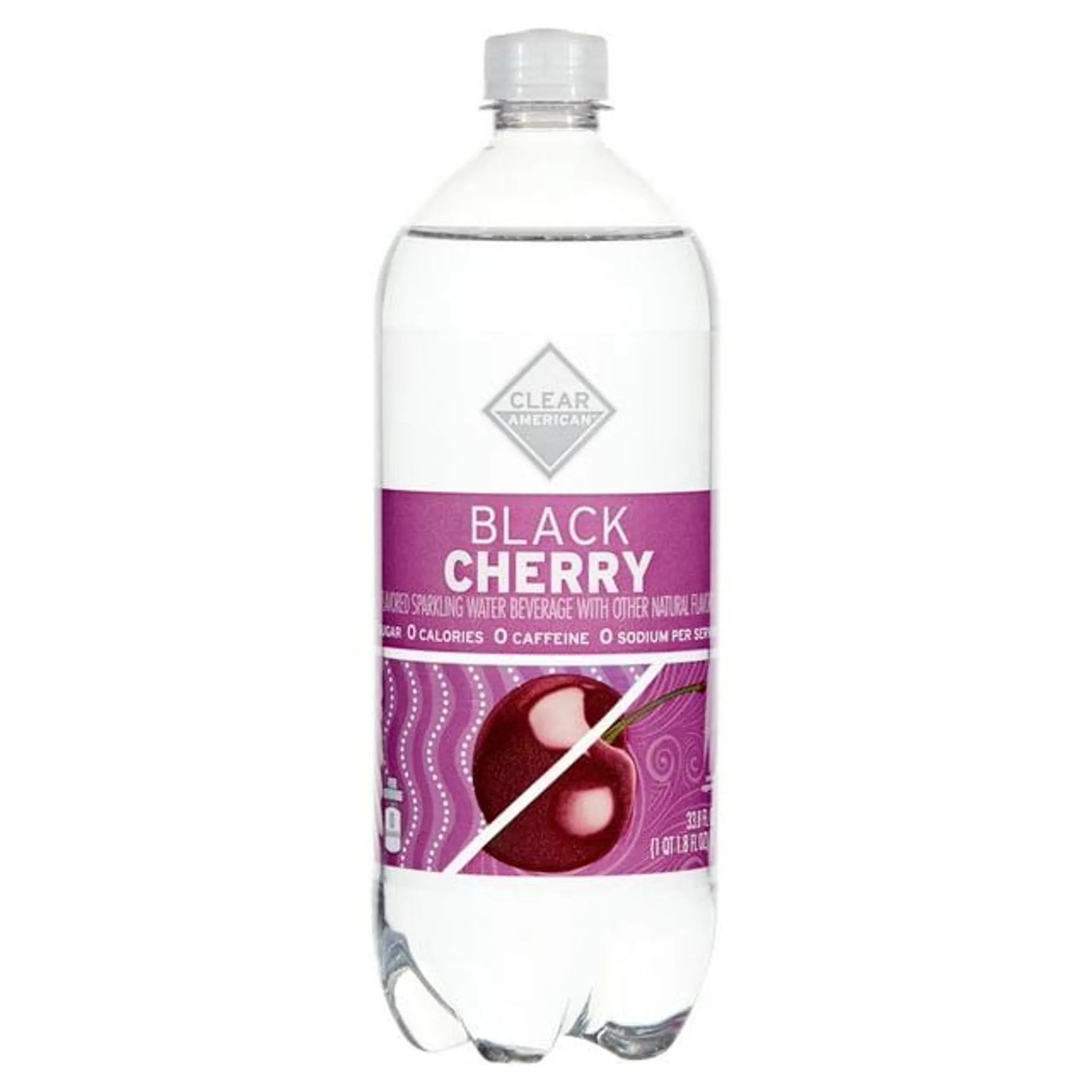 Clear American Black Cherry Sparkling Water, 33.8 fl oz