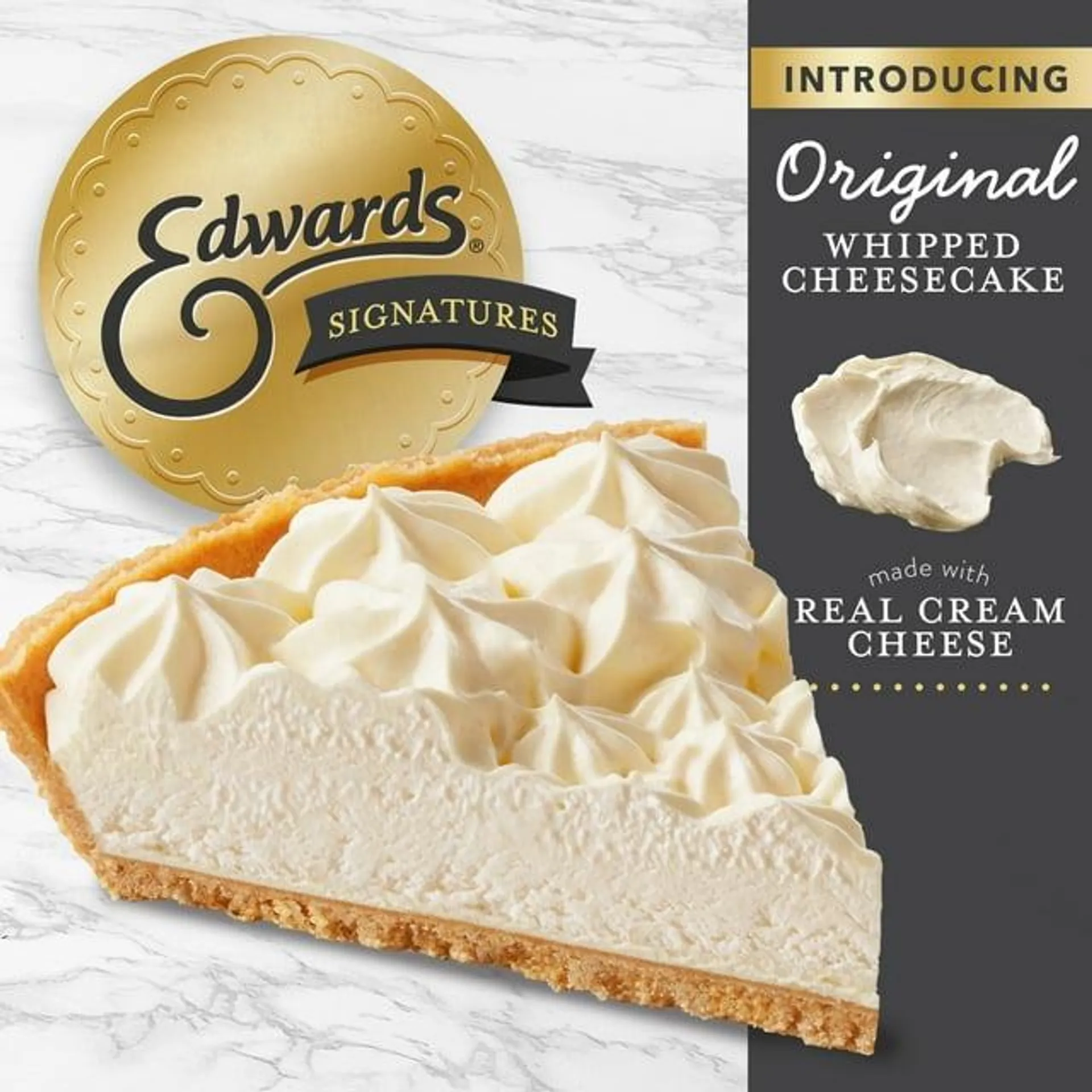 Edwards Signature Cheese Cake Desserts Original Whipped Cheesecake, 24.0 oz