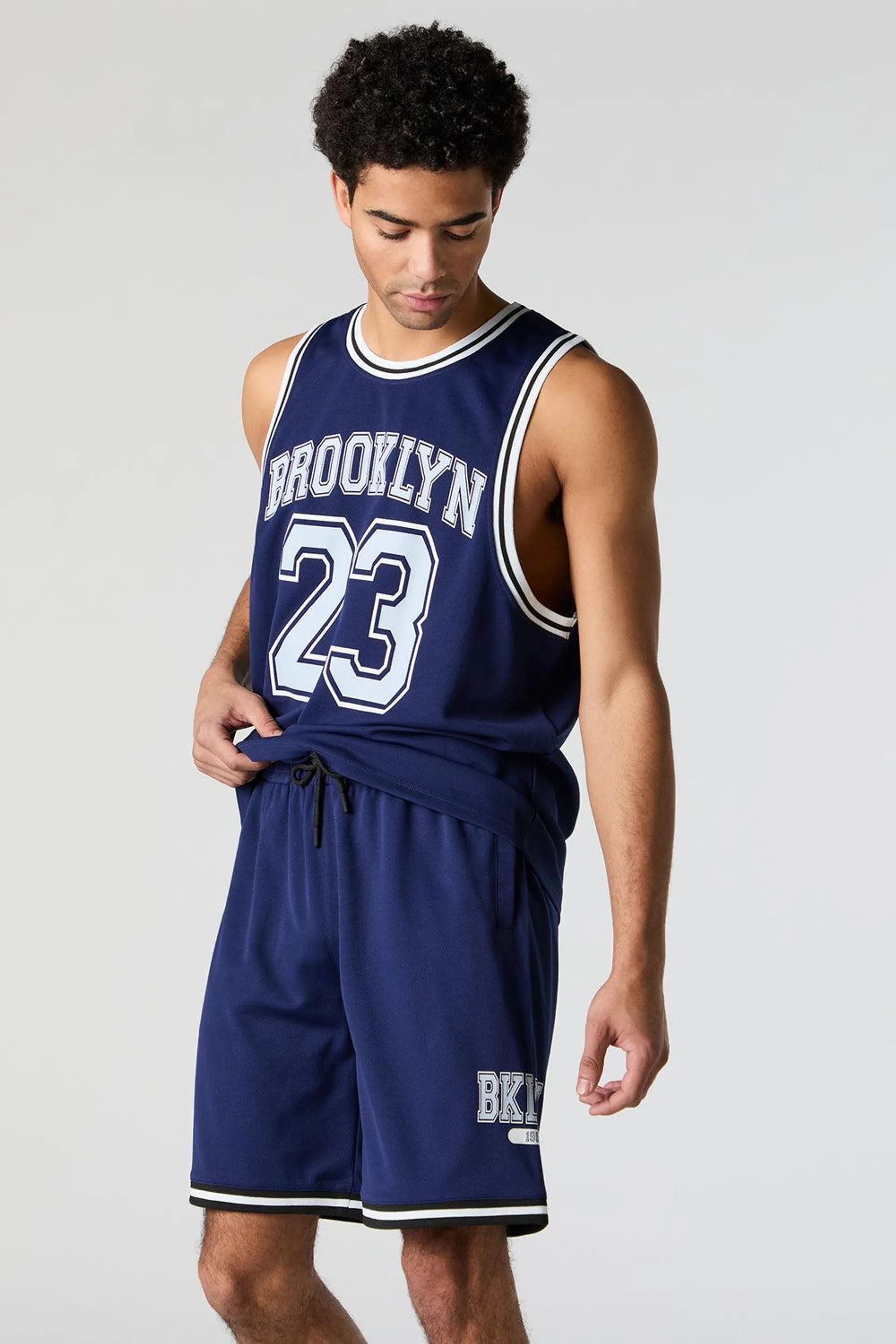 Brooklyn Graphic Mesh Basketball Short