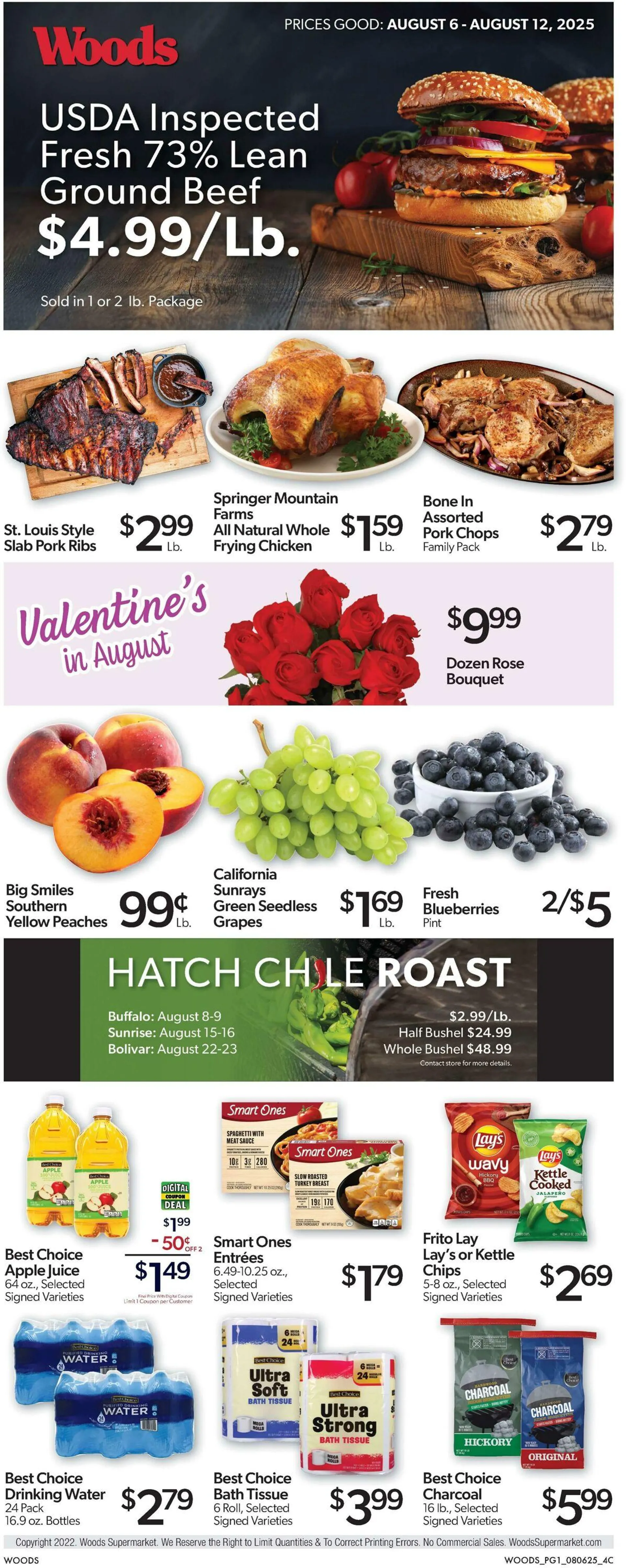 Weekly ad Woods Supermarket from August 6 to August 12 2025 - Page 1