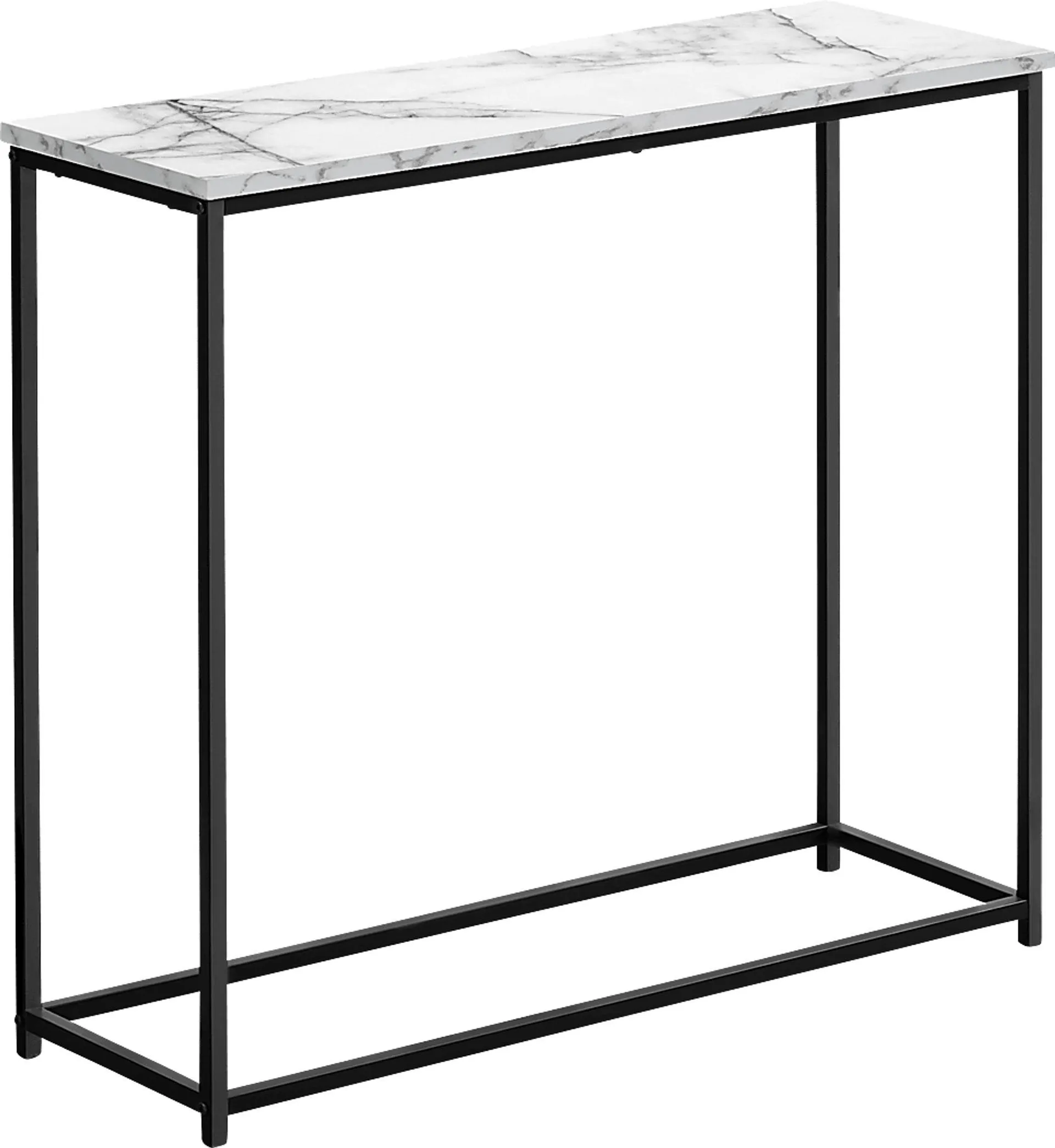 Mornay White Marble Sofa Table