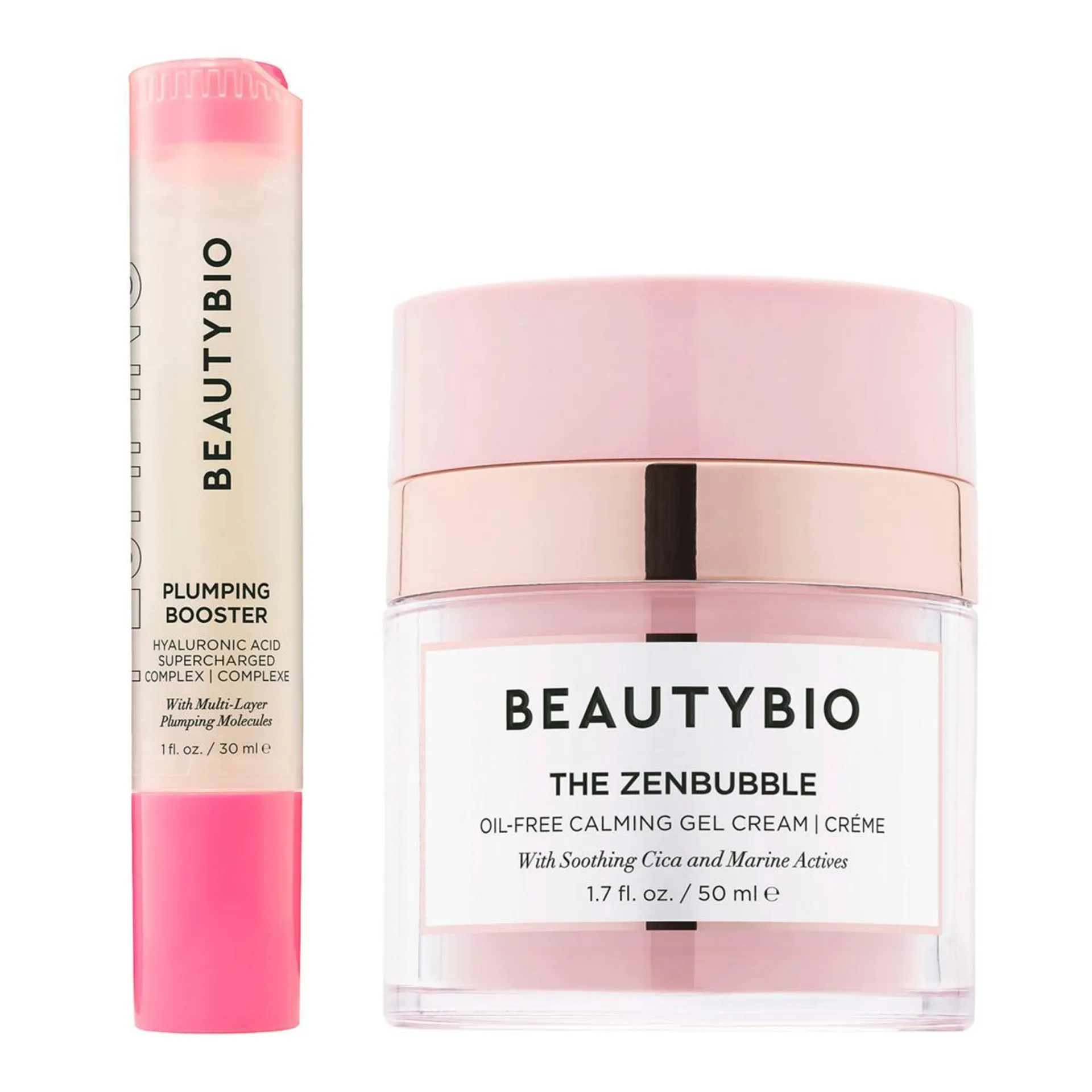 BeautyBio Plumping Booster Serum & ZenBubble Gel Cream