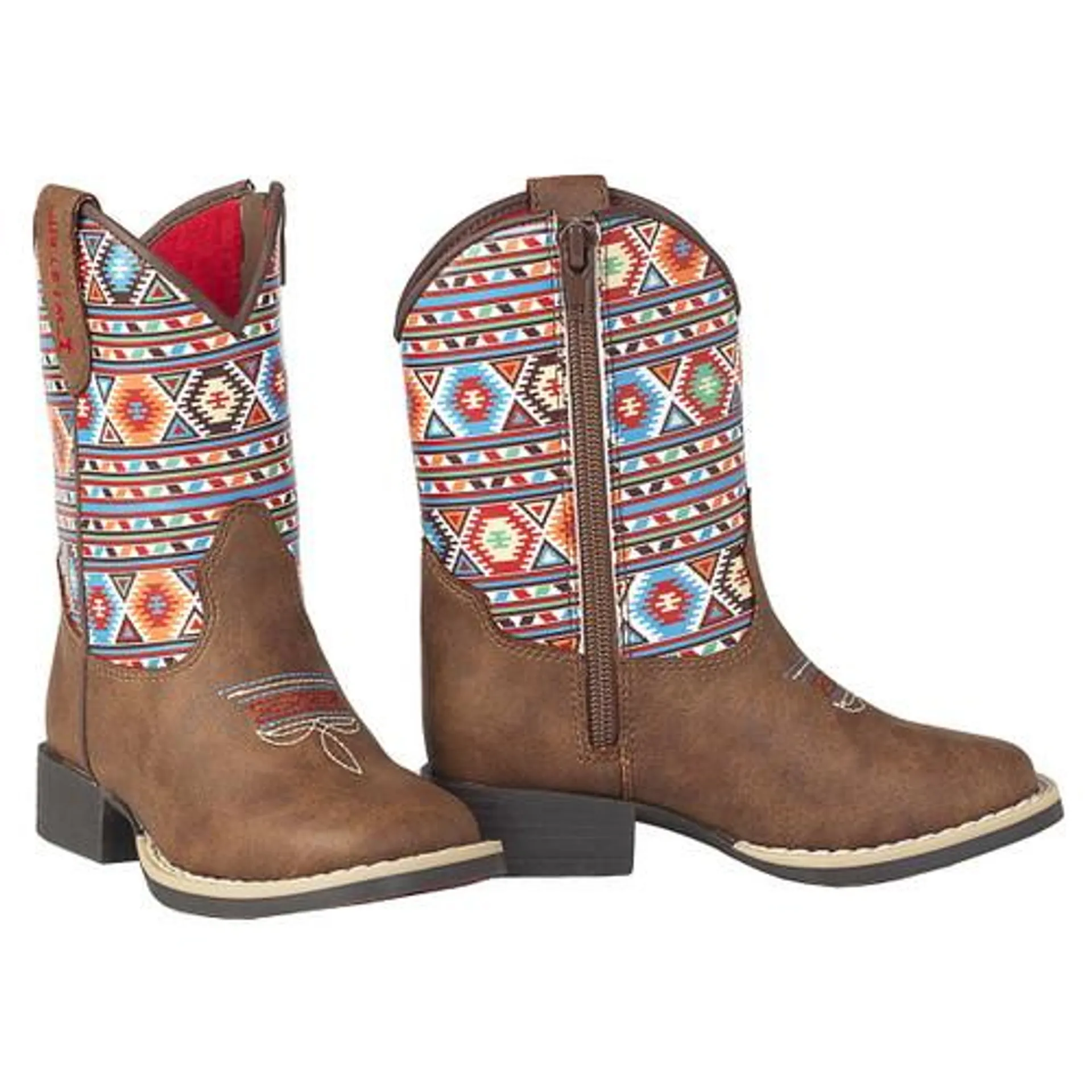 Twister Girls Daniella Aztec Print Western Boots