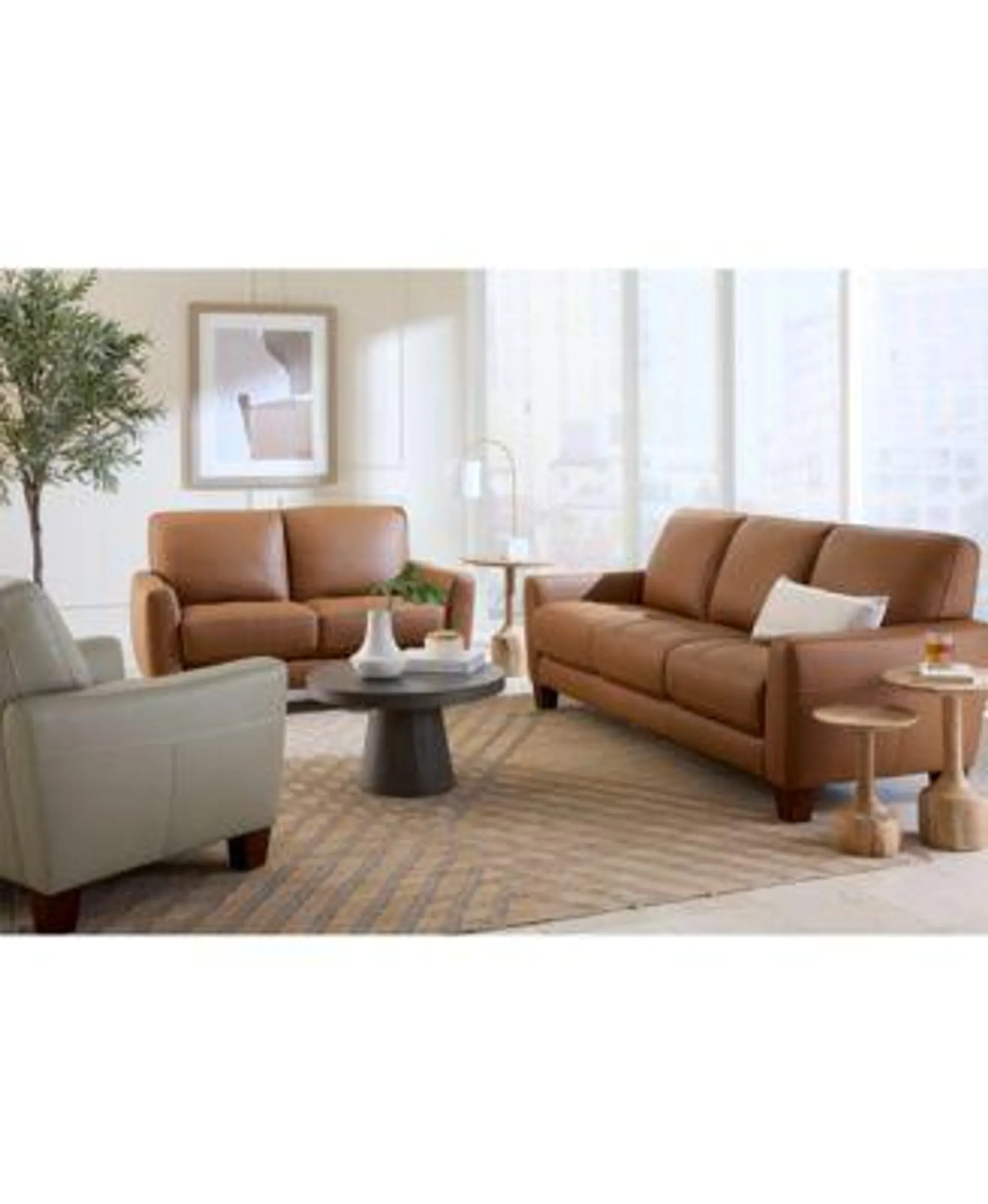 Galligher Leather Sofa Collection, Created for Macy's