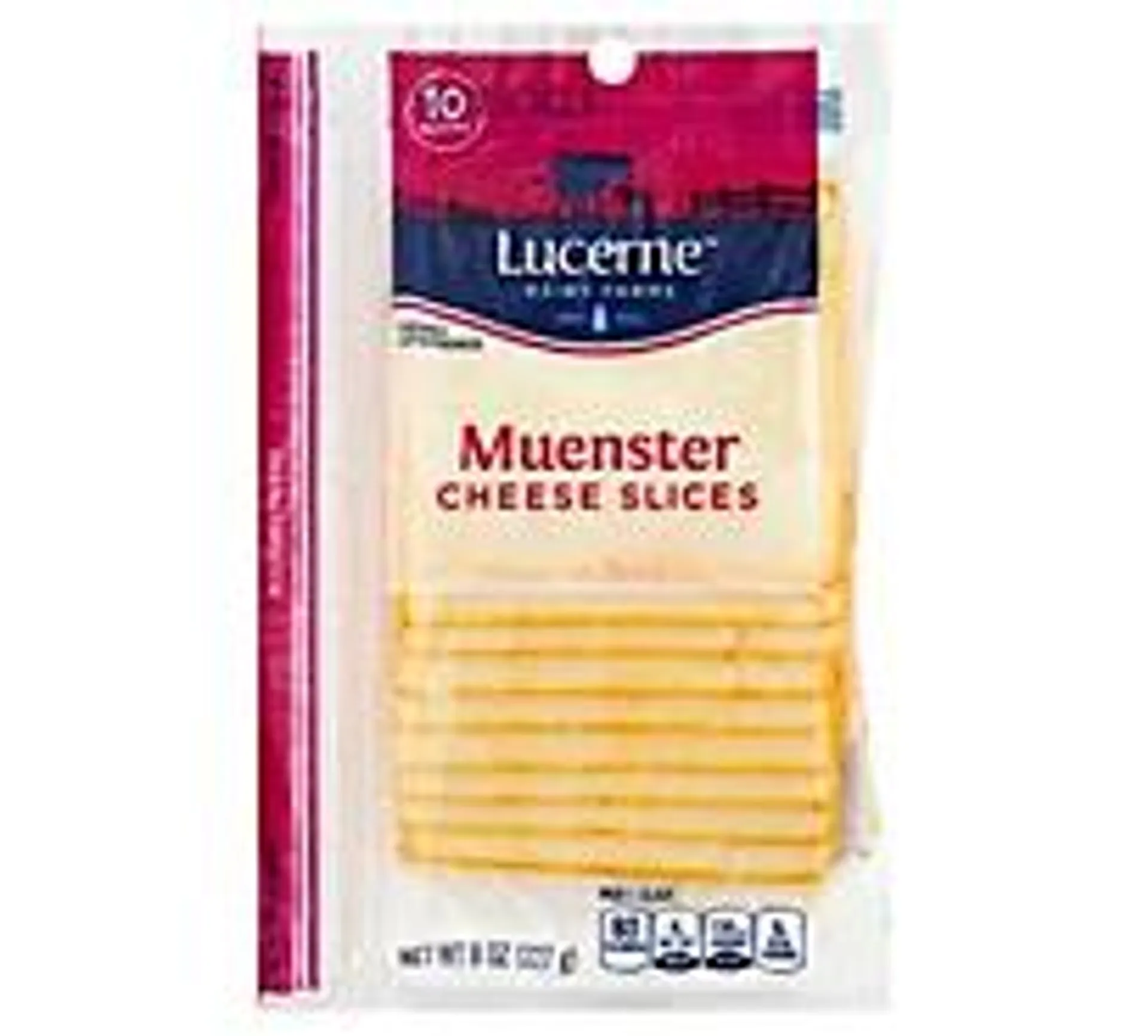 Lucerne Cheese Slices Muenster - 8 Oz