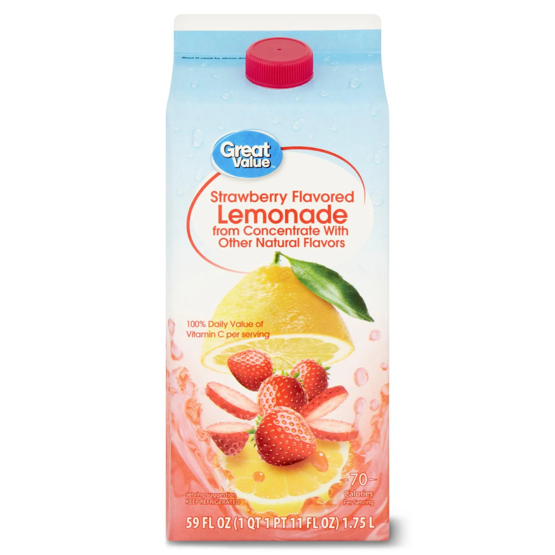 Great Value Strawberry Lemonade 59 oz