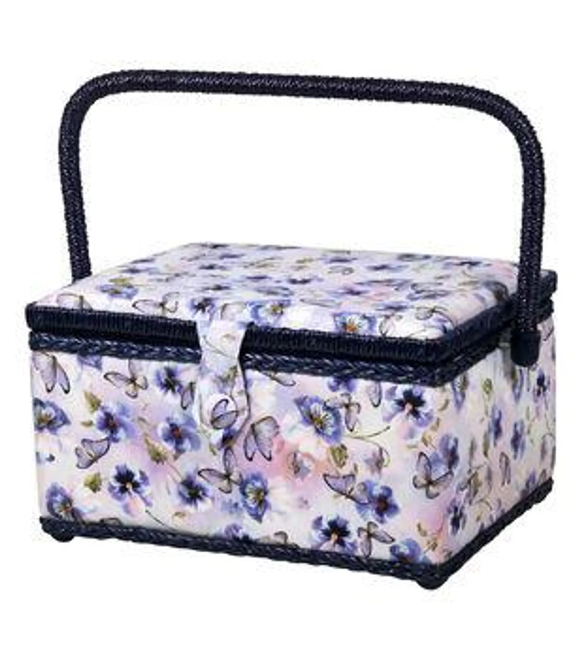 SINGER 12" Violet Butterly Medium Sewing Basket