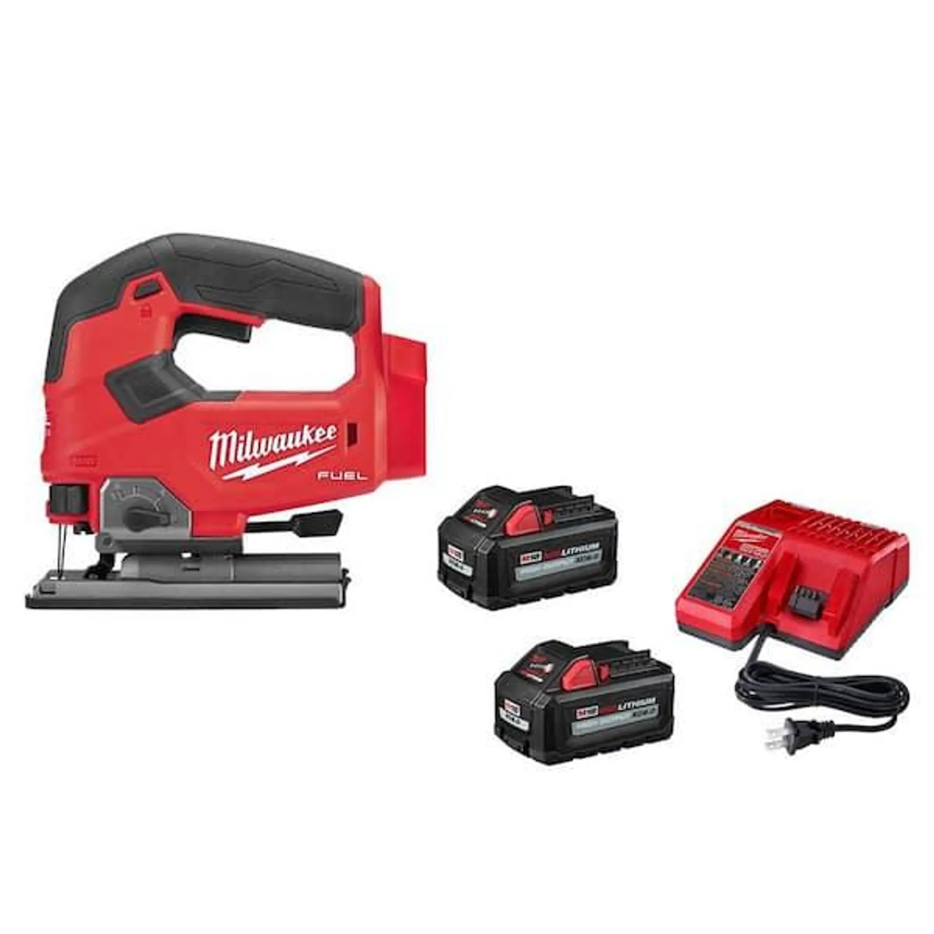 M18 FUEL 18-Volt Lithium-Ion Brushless Cordless Jig Saw with (2) 6.0Ah Batteries and Charger