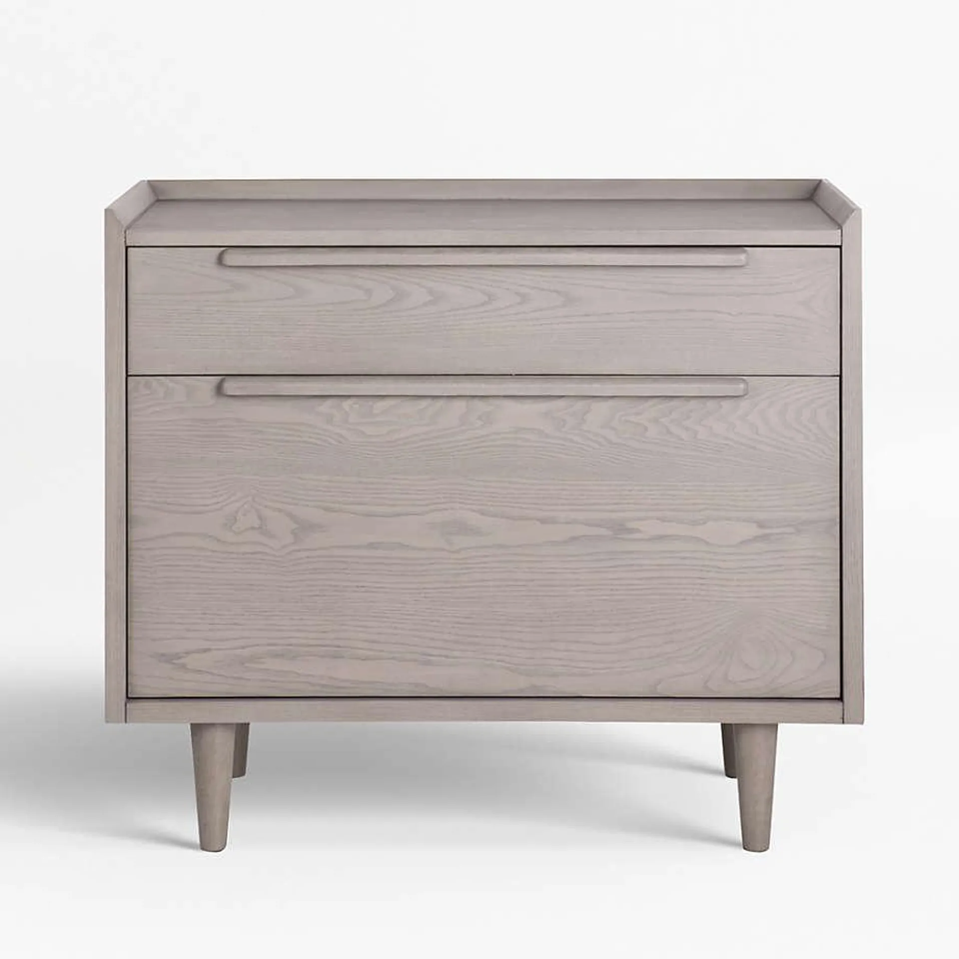 Tate Stone Grey Wood Lateral File Cabinet