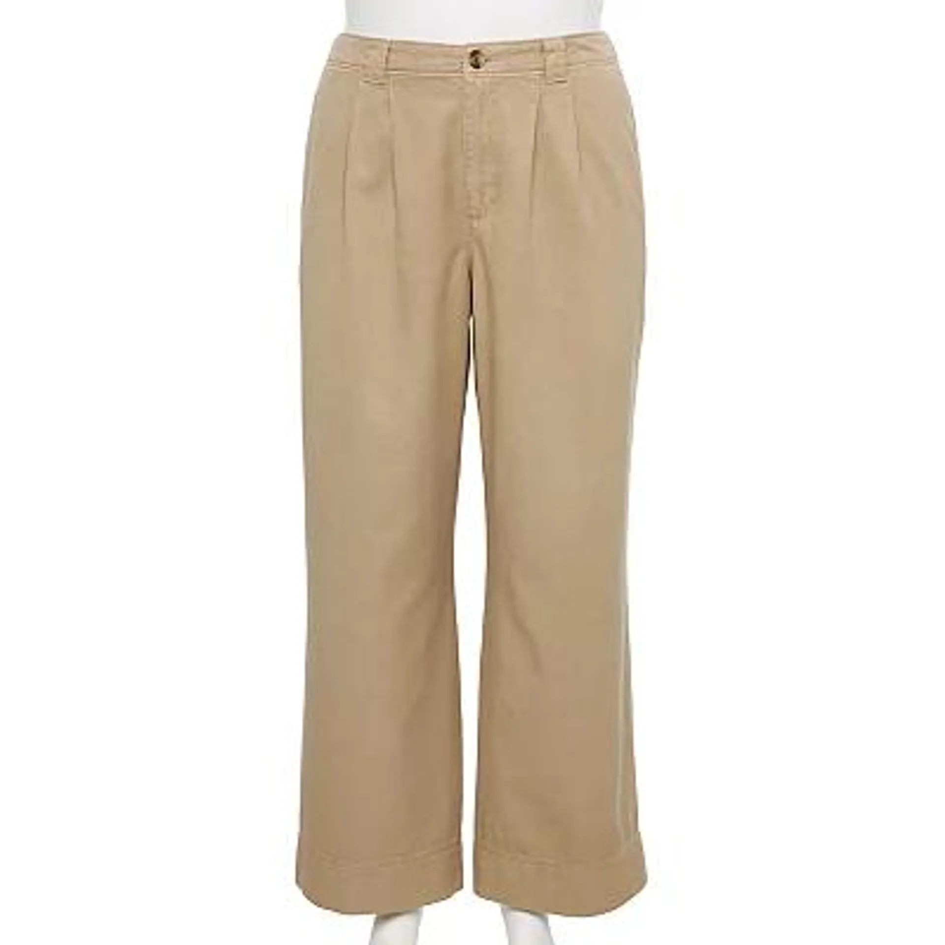 Plus Size Sonoma Goods For Life® Pleated Wide Leg Pants