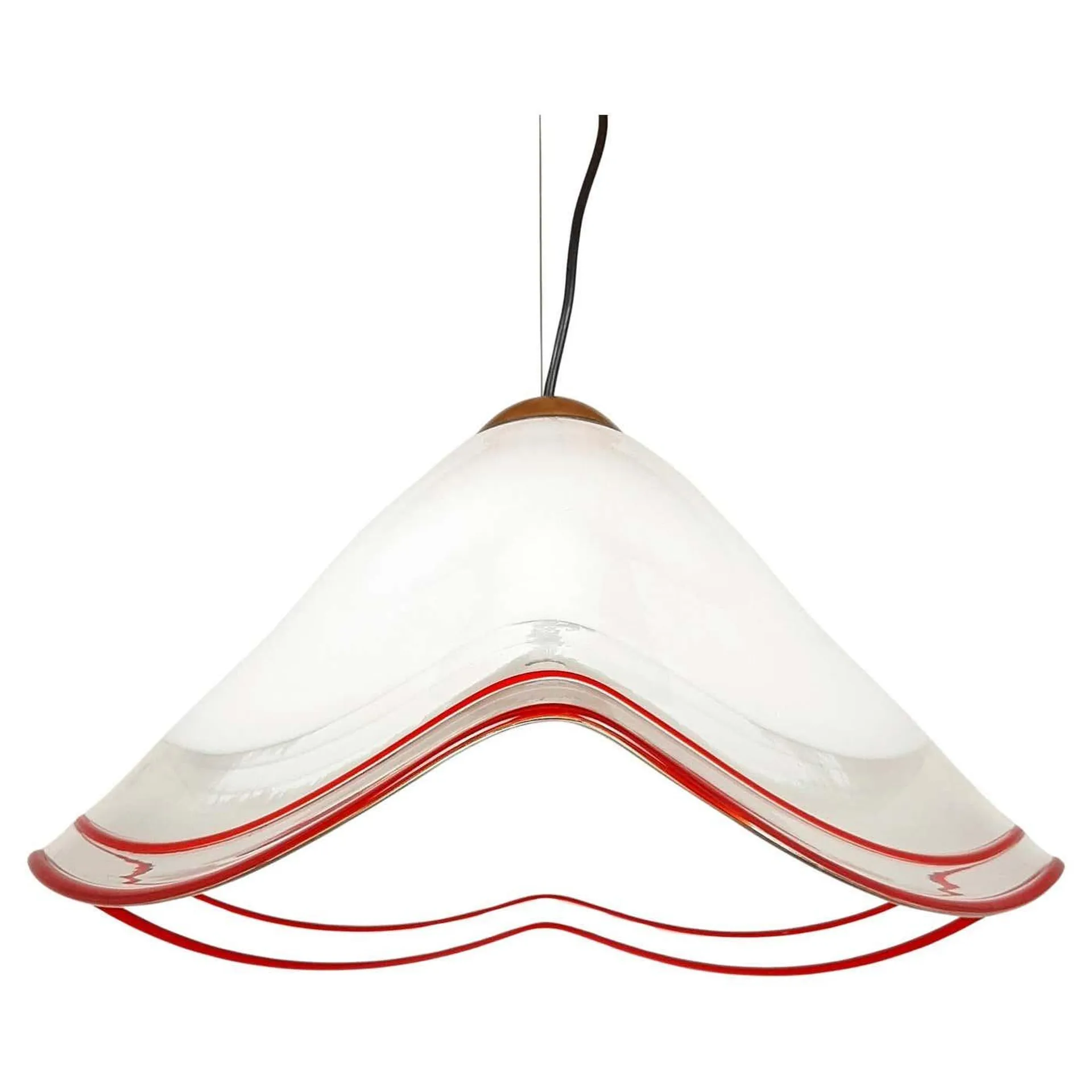 Original murano glass pendant lamp by Renato Toso for Leucos, Italy 1970s