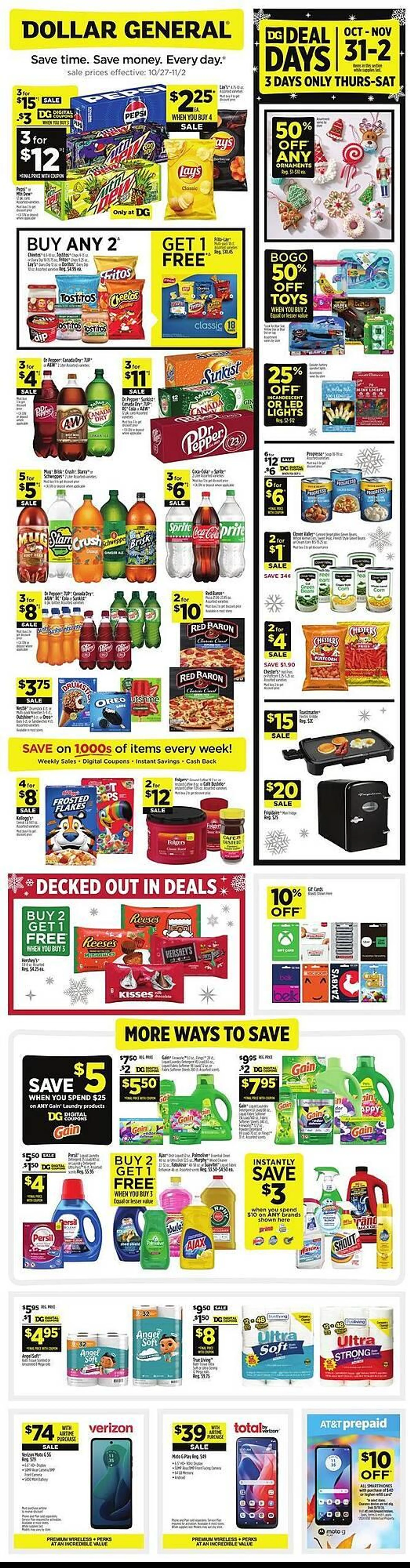 Weekly ad Dollar General Weekly Ad from October 27 to November 2 2024 - Page 1