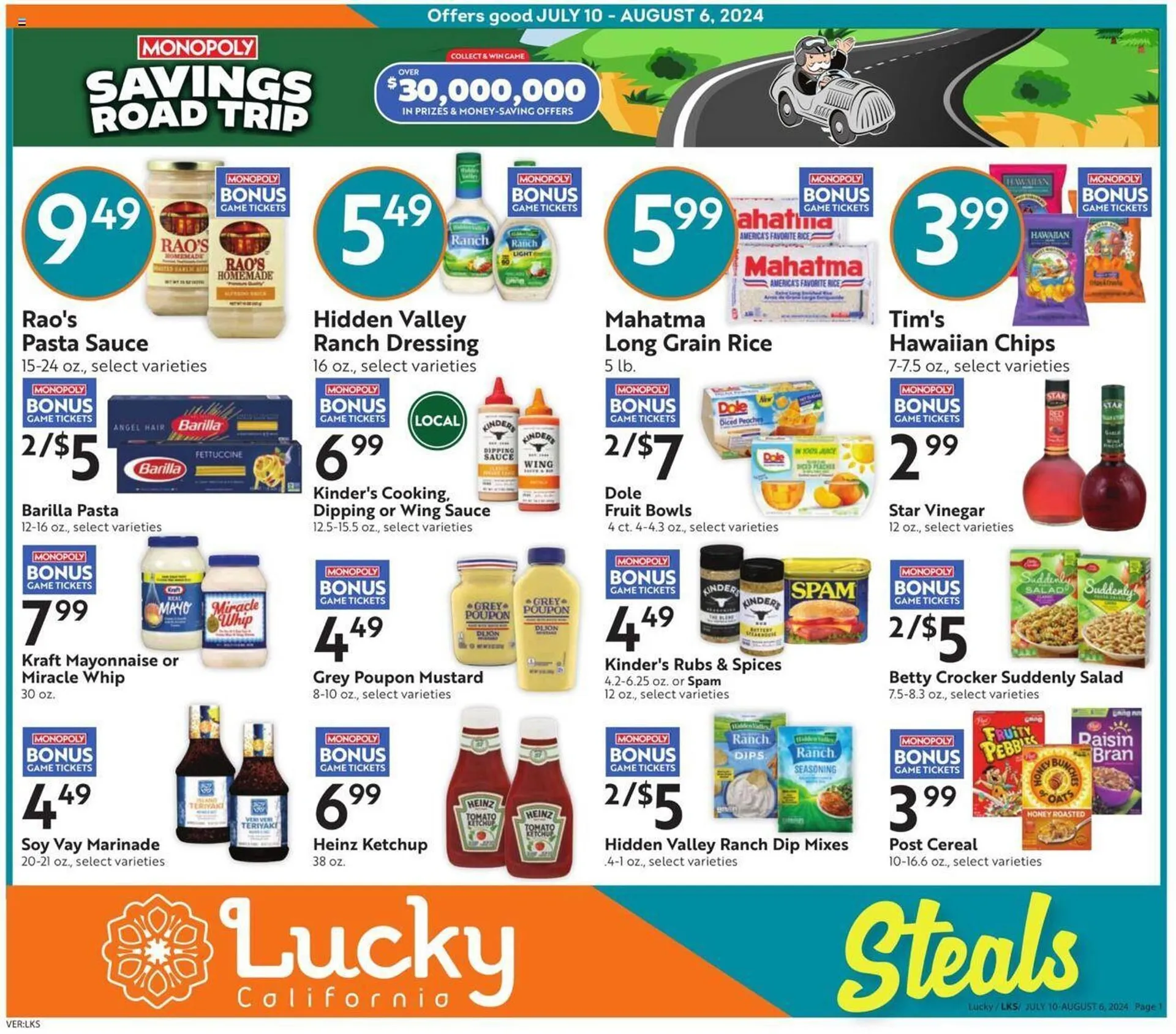 Lucky Supermarkets Weekly Ad - 1