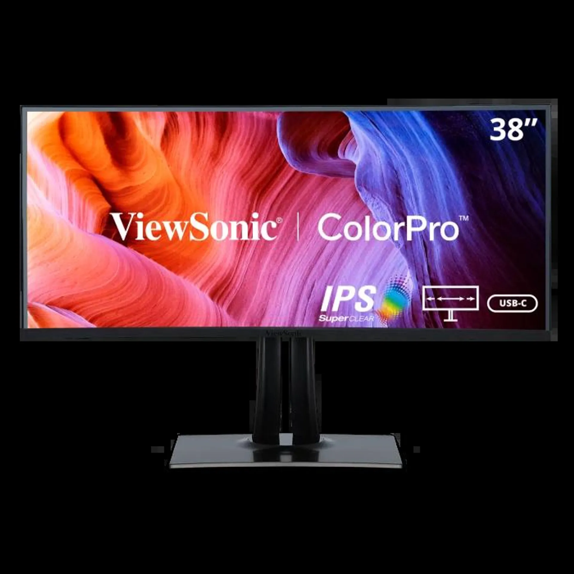 VP3881a - 38" ColorPro™ 21:9 Curved WQHD+ IPS Monitor with 90W USB C, RJ45 and sRGB