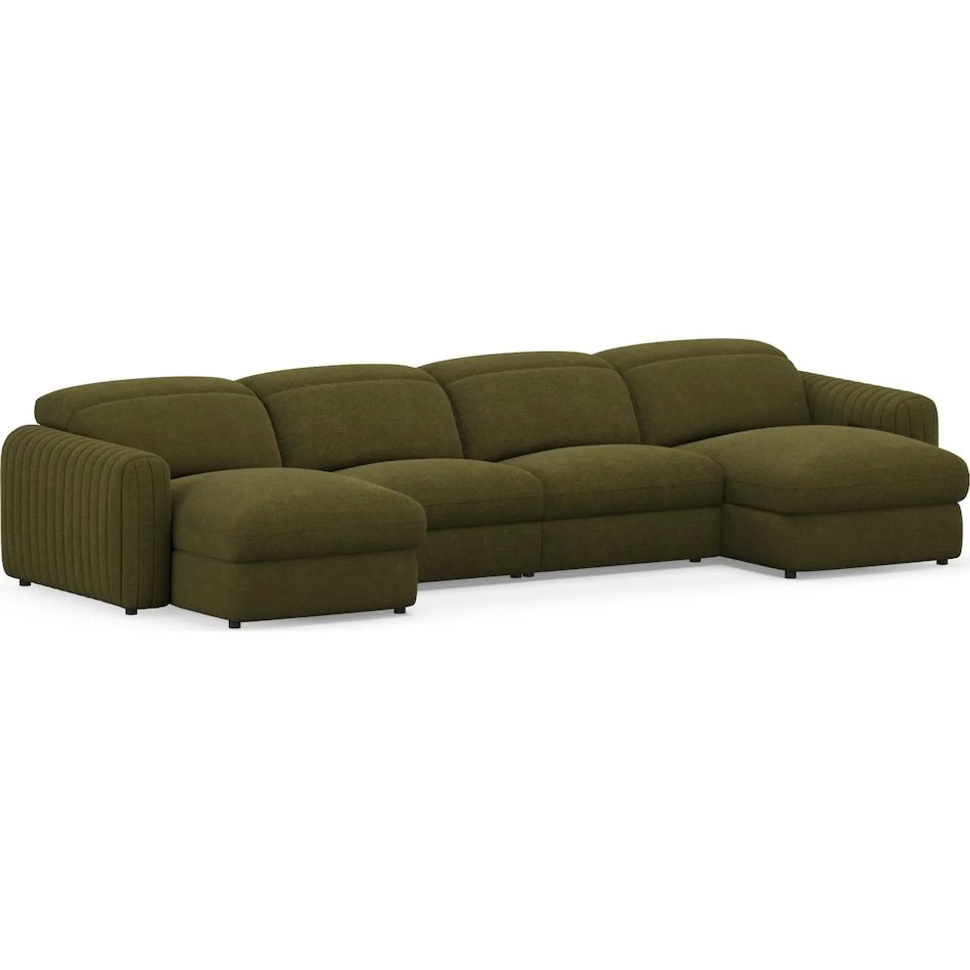 Soho Dual-Power 4-Piece Sectional with Dual Adjustable Base Chaises