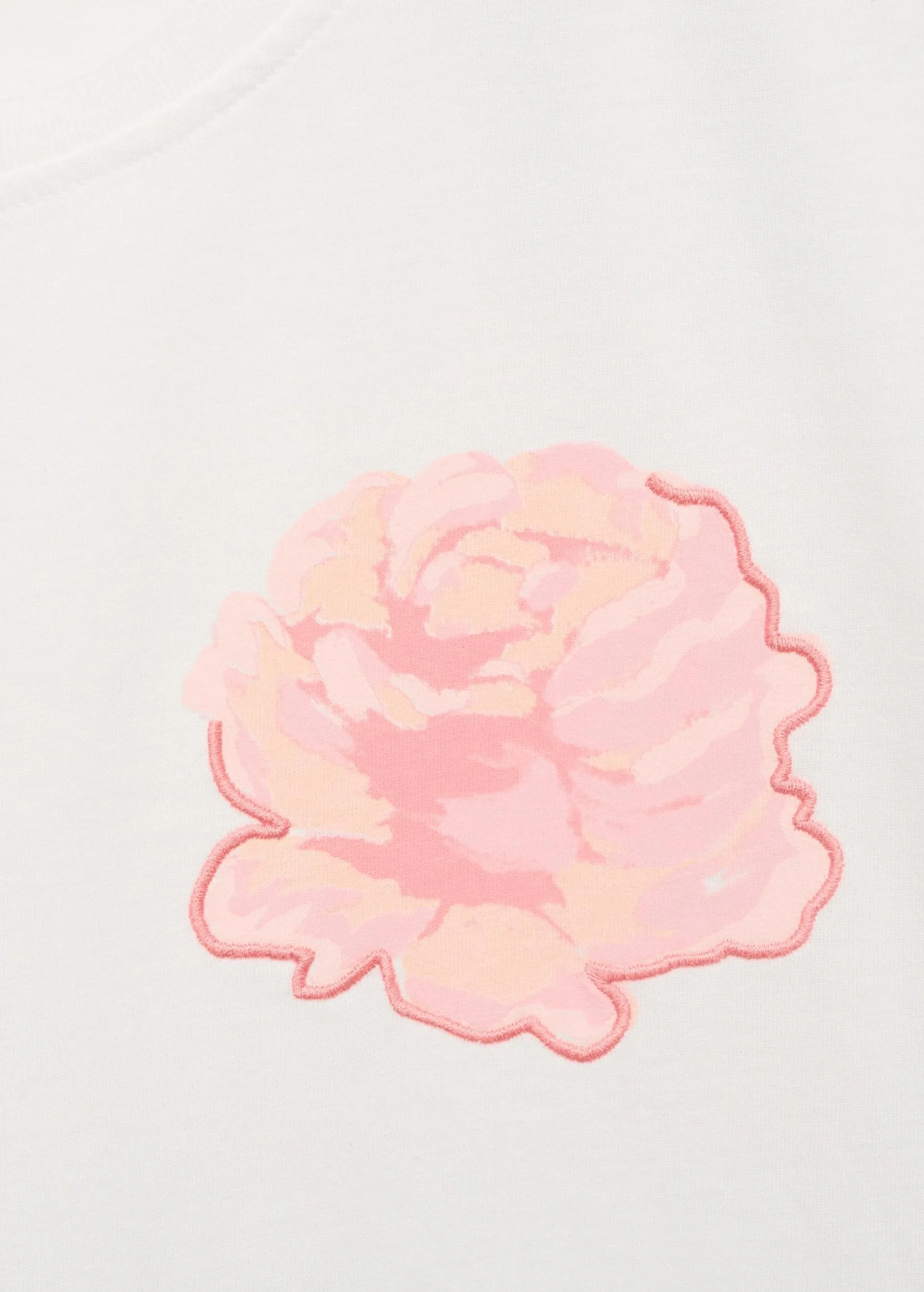 Cotton t-shirt with flower detail