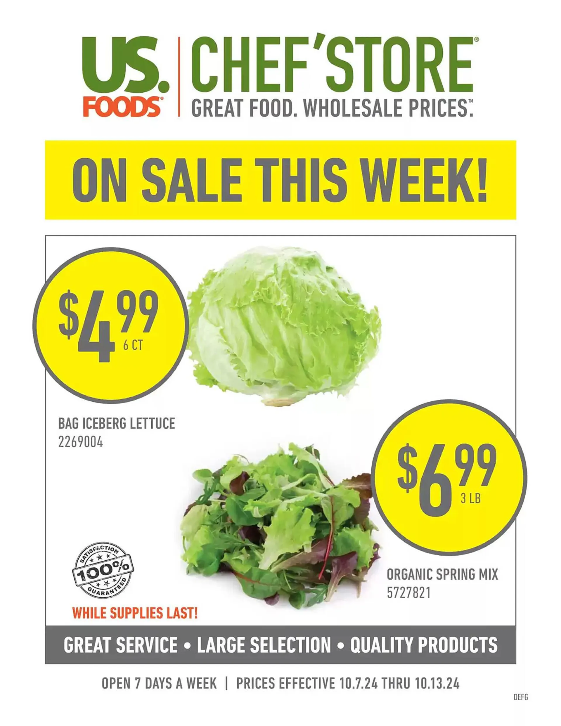 US Foods Chefs Store Weekly Ad - 1