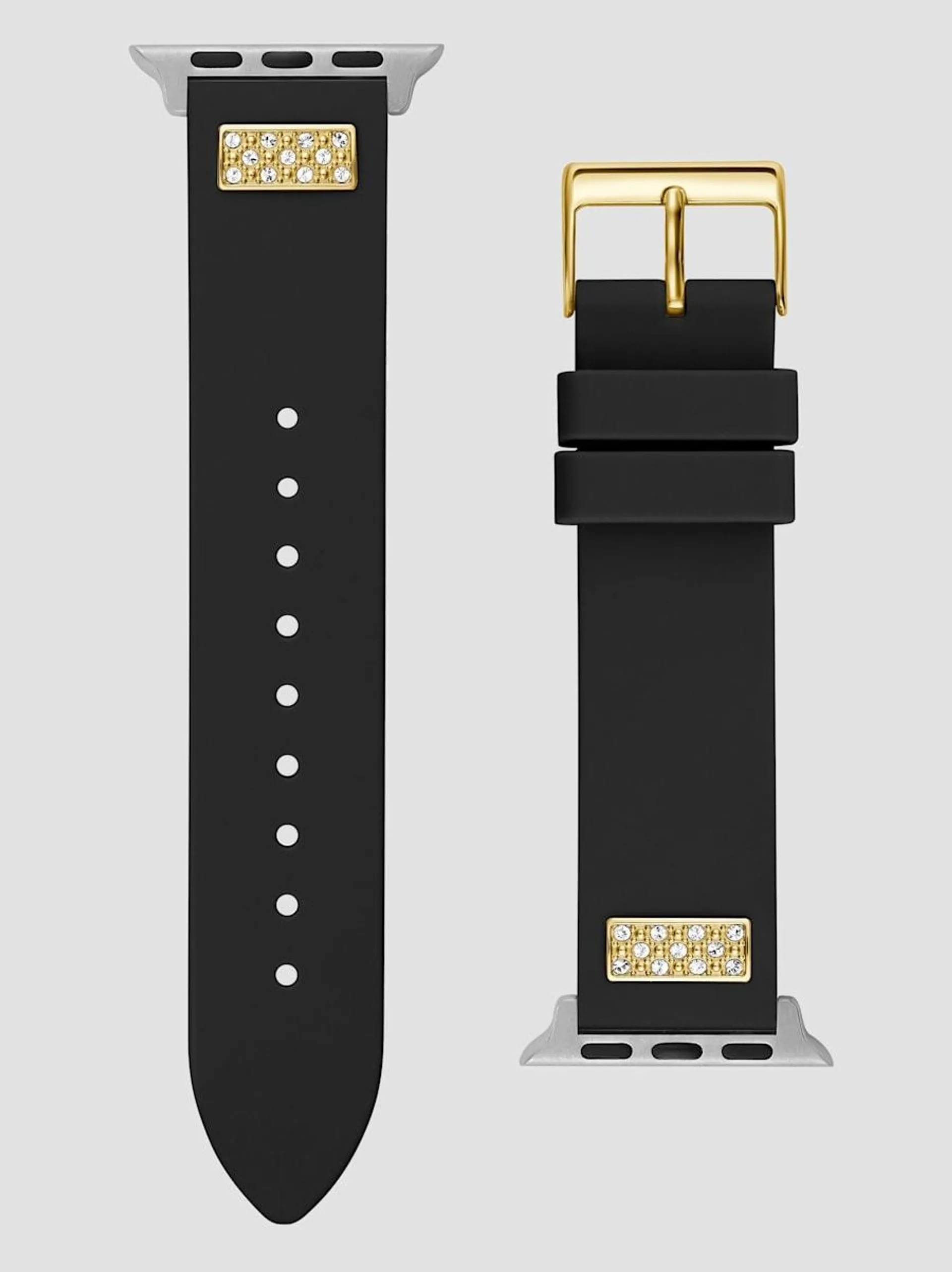 Rhinestone Black Silicone 38-40 mm Band for Apple Watch®