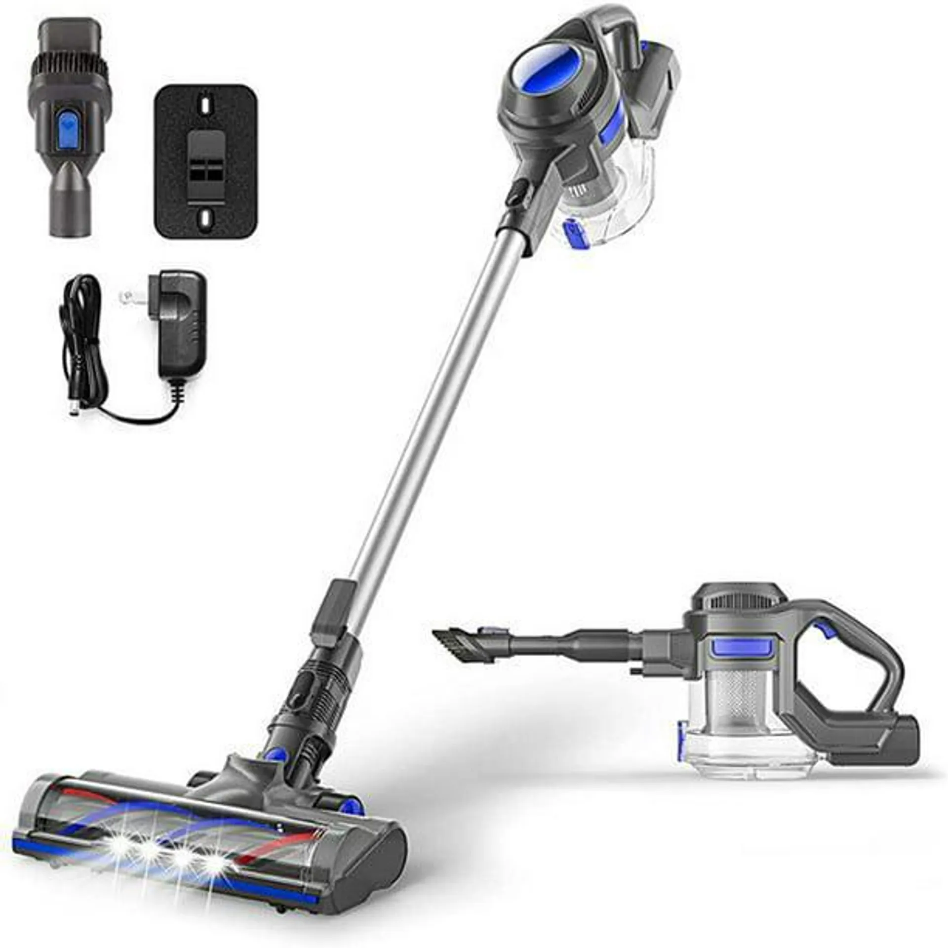 Moosoo Cordless Vacuum 4-in-1 Lightweight Stick Vacuum Cleaner, XL-618A