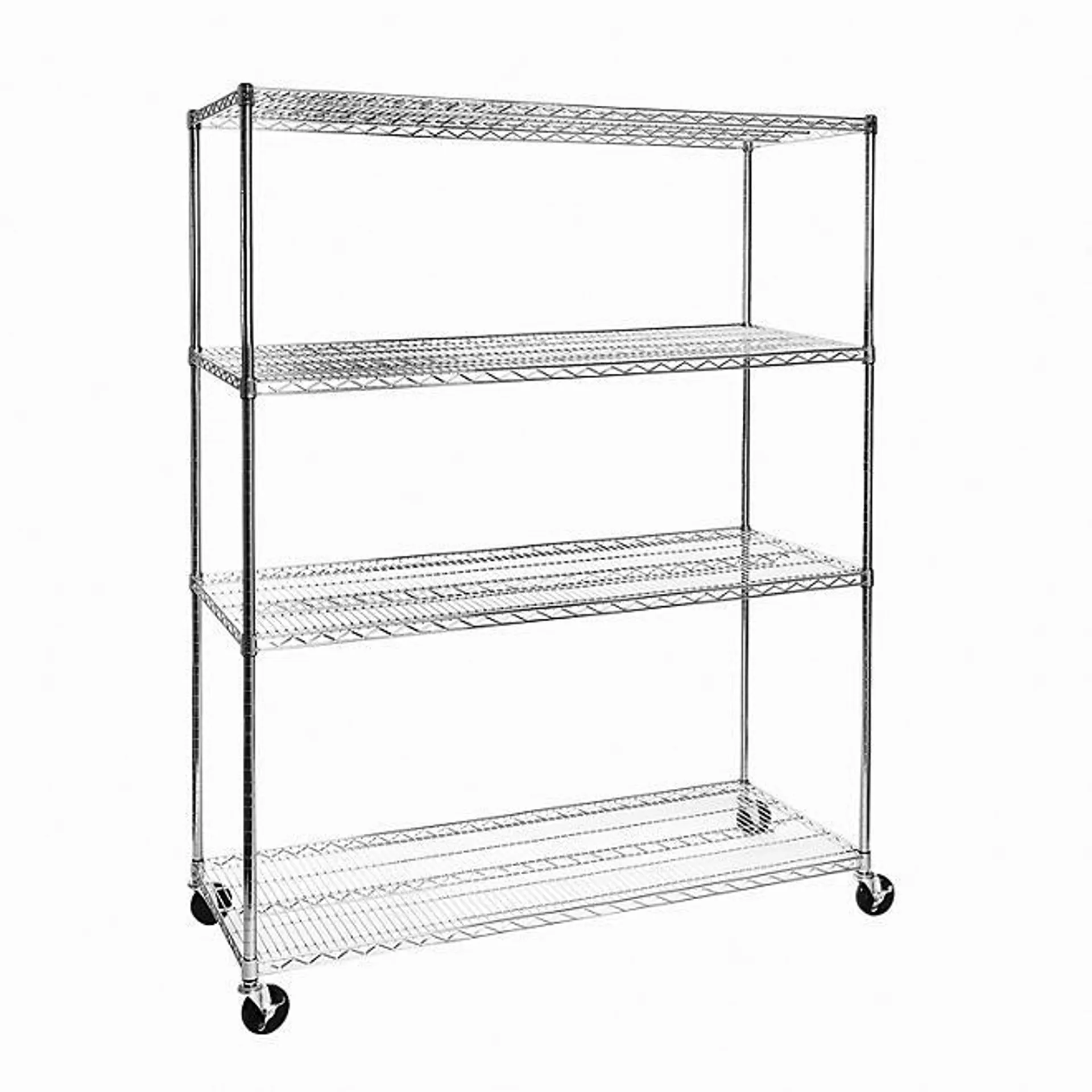 Seville Classics MEGA RACK 4-Tier NSF Steel Wire Shelving, 60" x 24" x 76" H