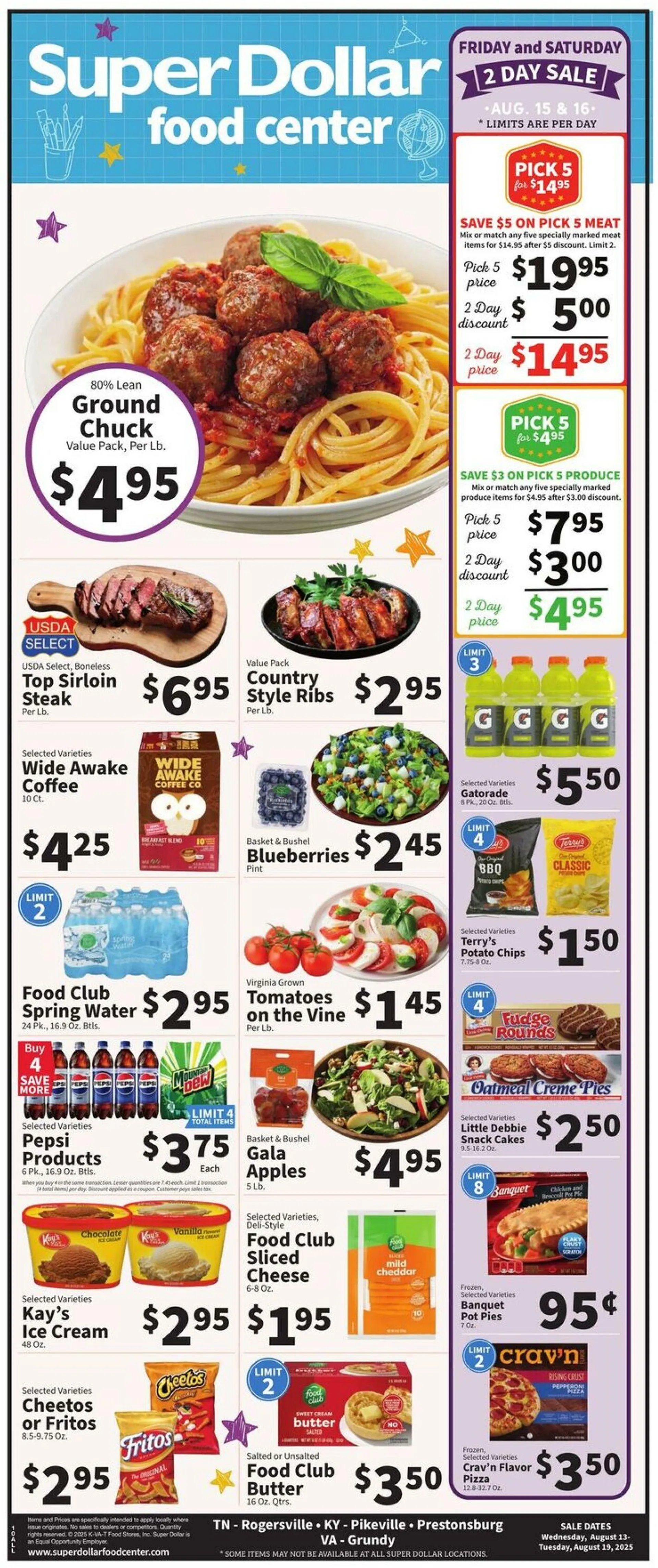 Weekly ad Super Dollar Food Center Current weekly ad from August 13 to August 19 2025 - Page 1