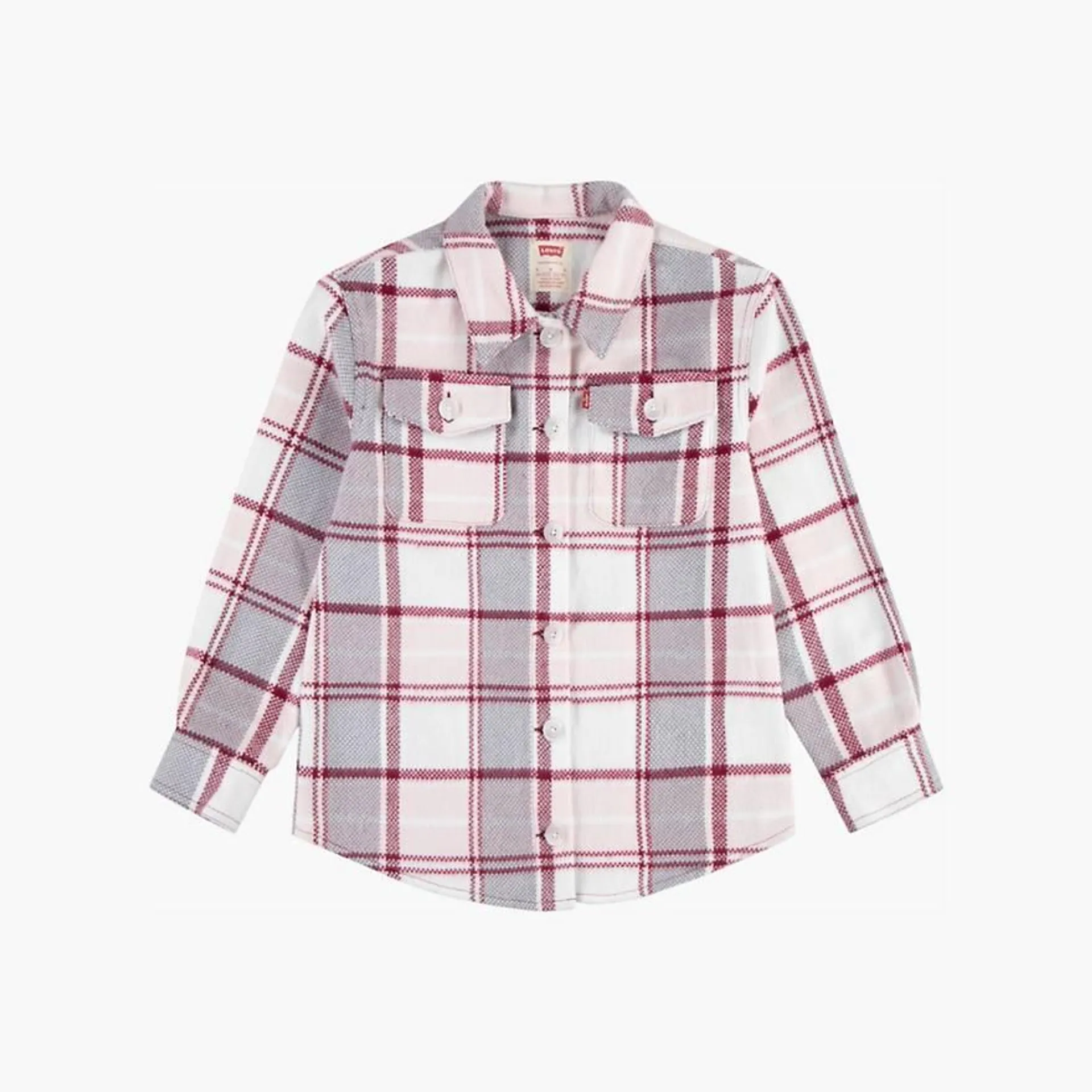 Oversized Plaid Shacket Big Girls 7-16