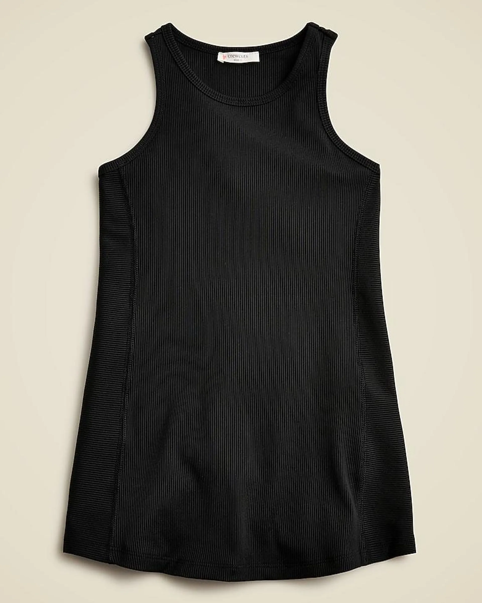 Girls' active tank dress in stretchy rib