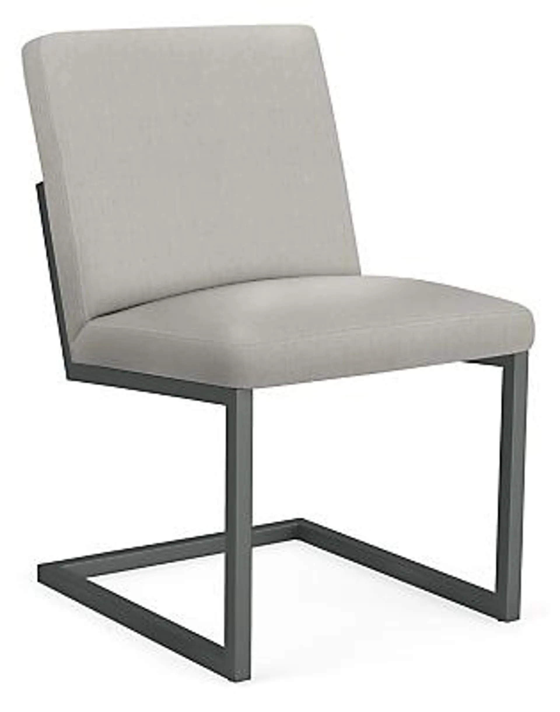 Finn Side Chair in Mist Grey with Graphite Frame