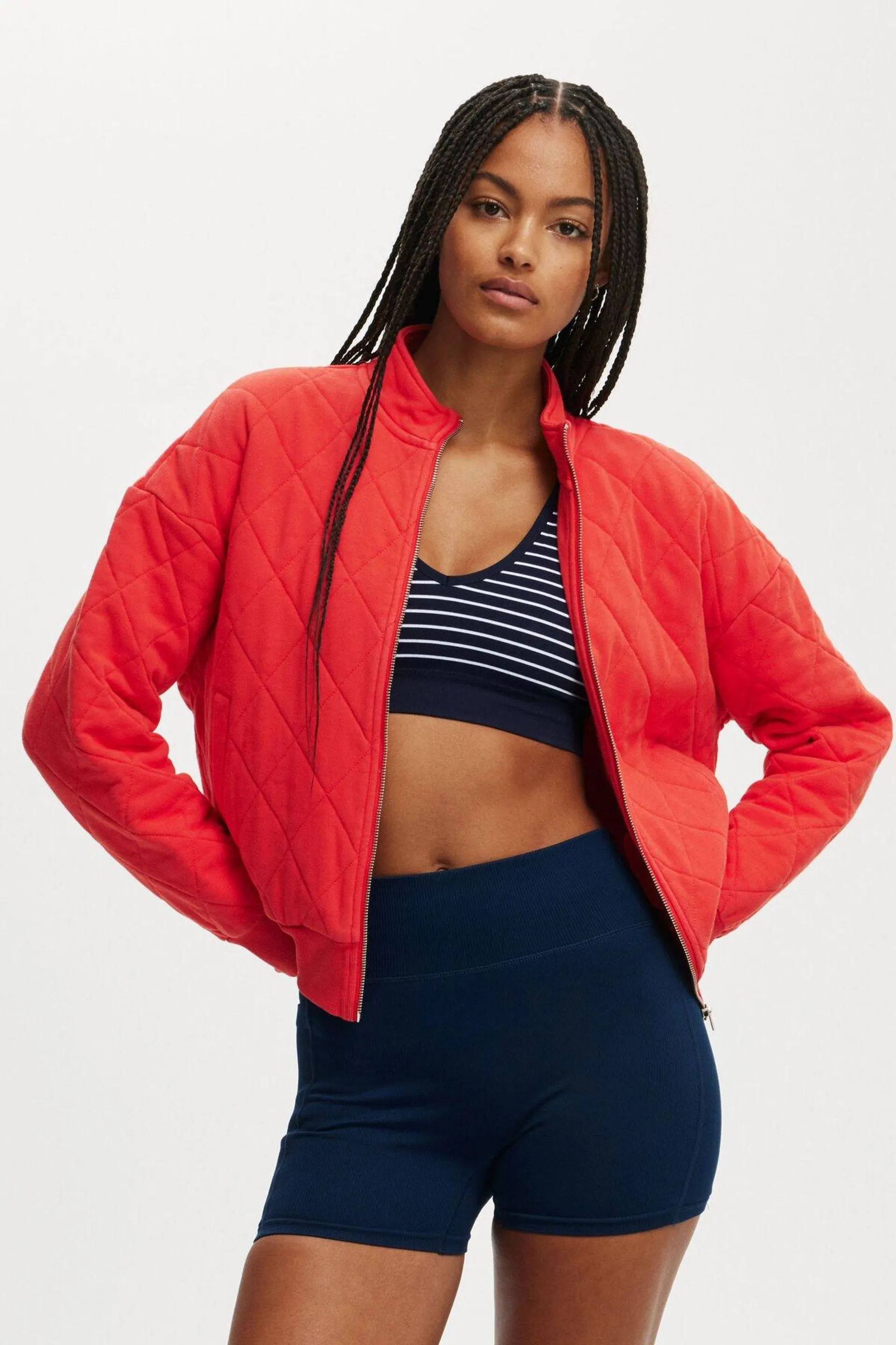 Active Quilted Zip Through