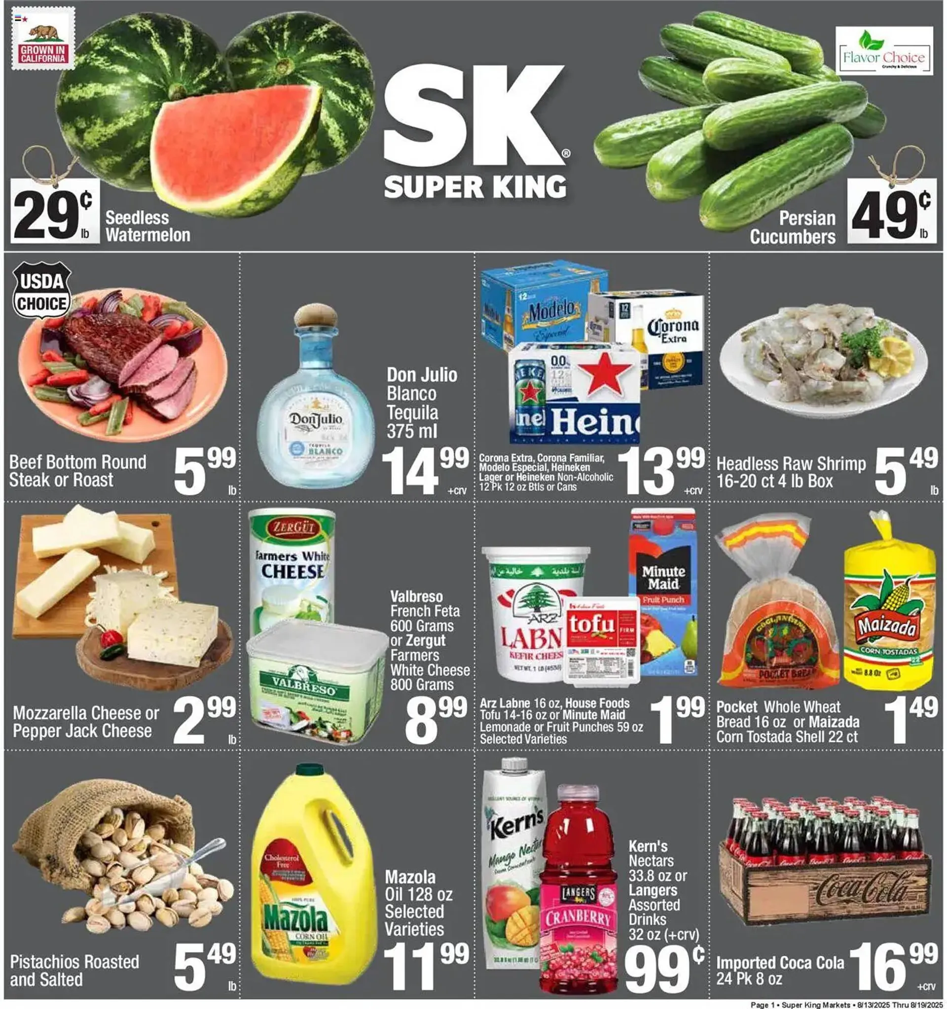 Weekly ad Super King Markets Weekly Ad from August 13 to August 19 2025 - Page 1
