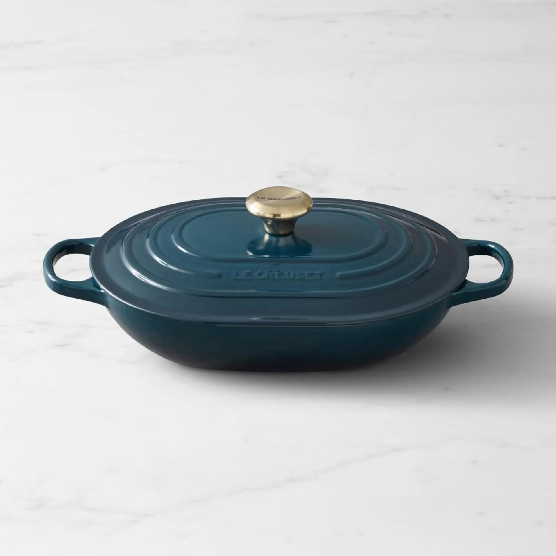 Le Creuset Signature Enameled Cast Iron Covered Oval Casserole, 3 3/4-Qt.