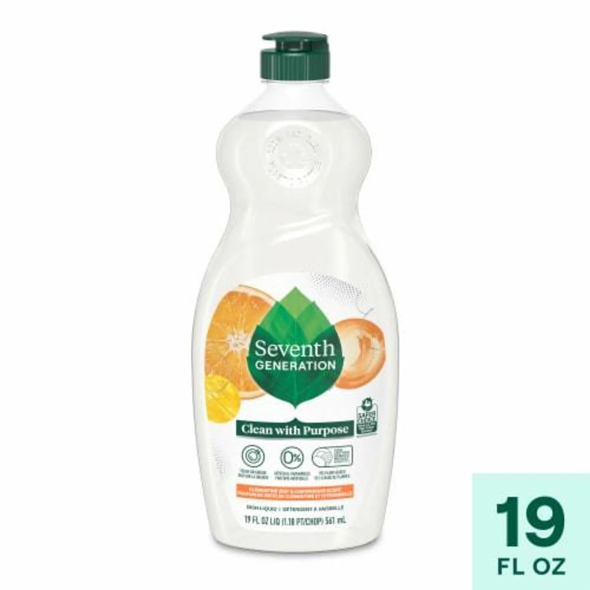 Seventh Generation Clementine Zest Lemongrass Dish Liquid Soap