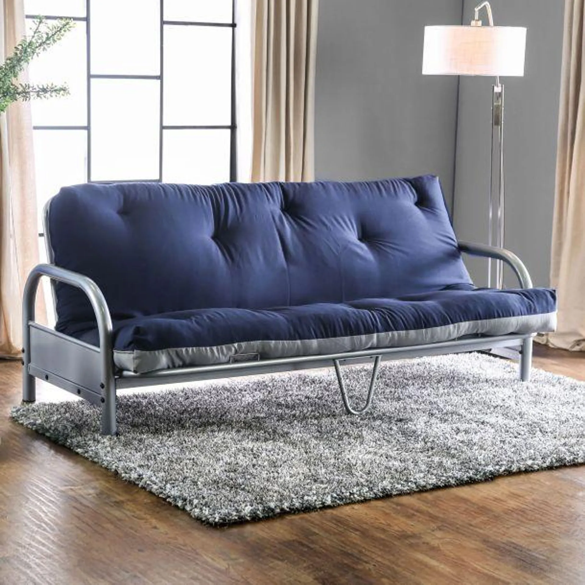 Furniture of America Aksel 6" Futon Mattress - Gray/Navy