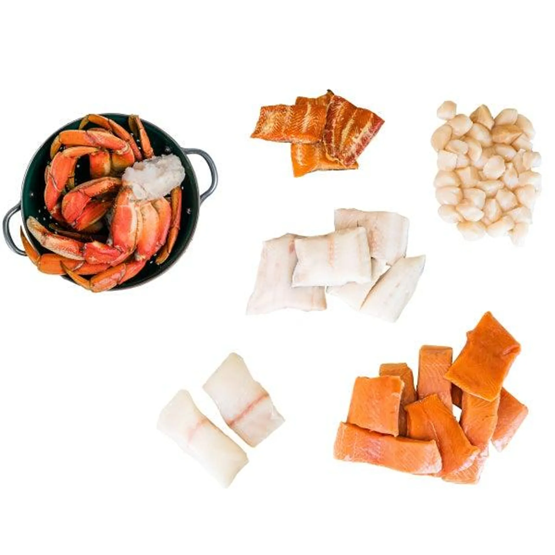 Premium Seafood Variety Pack - 20 Total Packs, Total 12.5 Lbs.