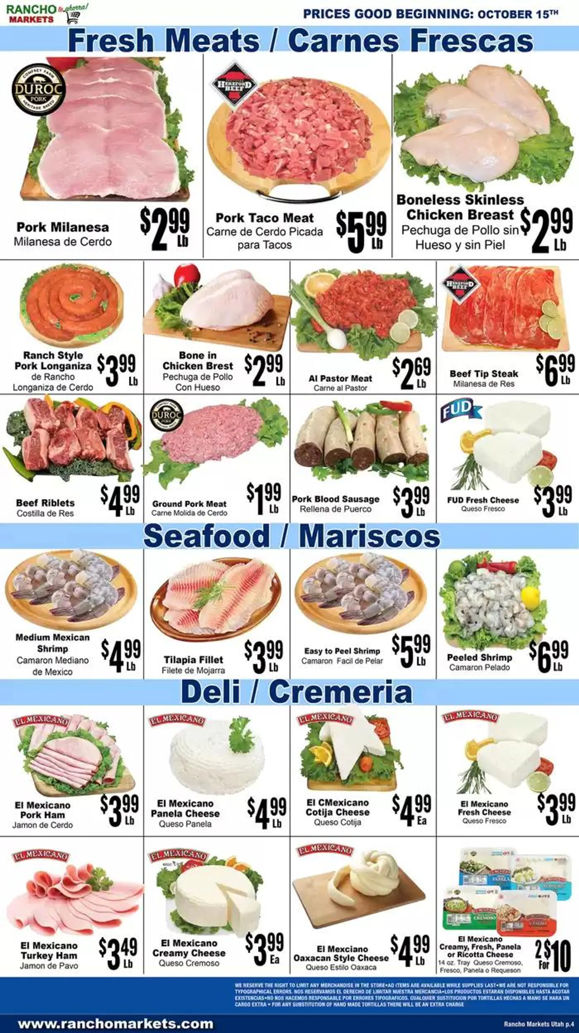 Weekly ad Flyer Rancho Markets from October 15 to October 29 2024 - Page 4