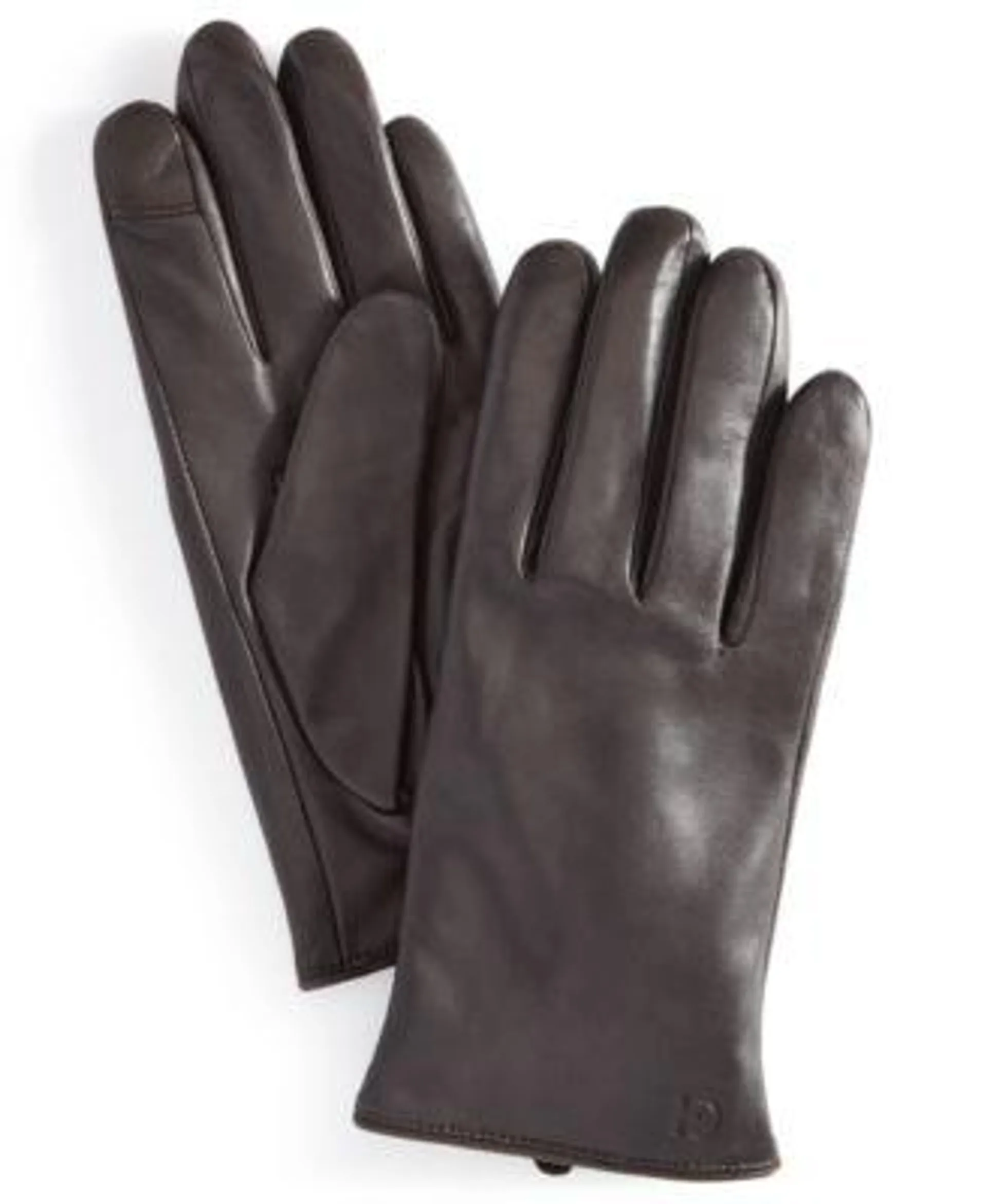 Leather Cashmere Blend Lined Basic Tech Tip Gloves