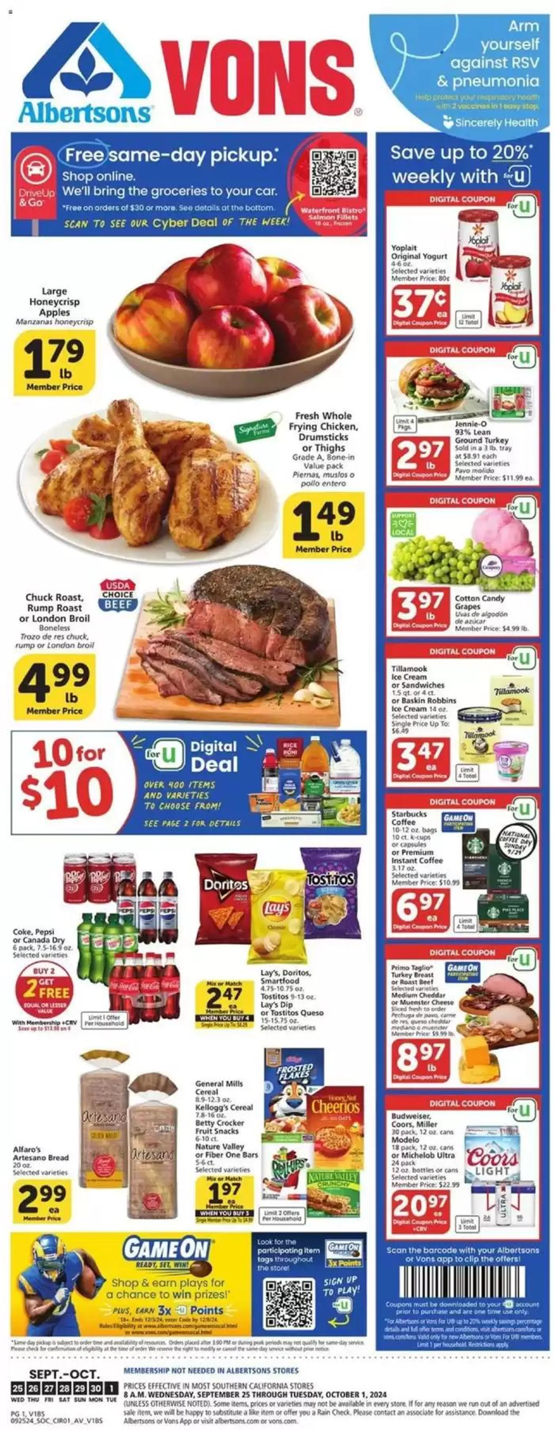 Vons weekly ad - 1