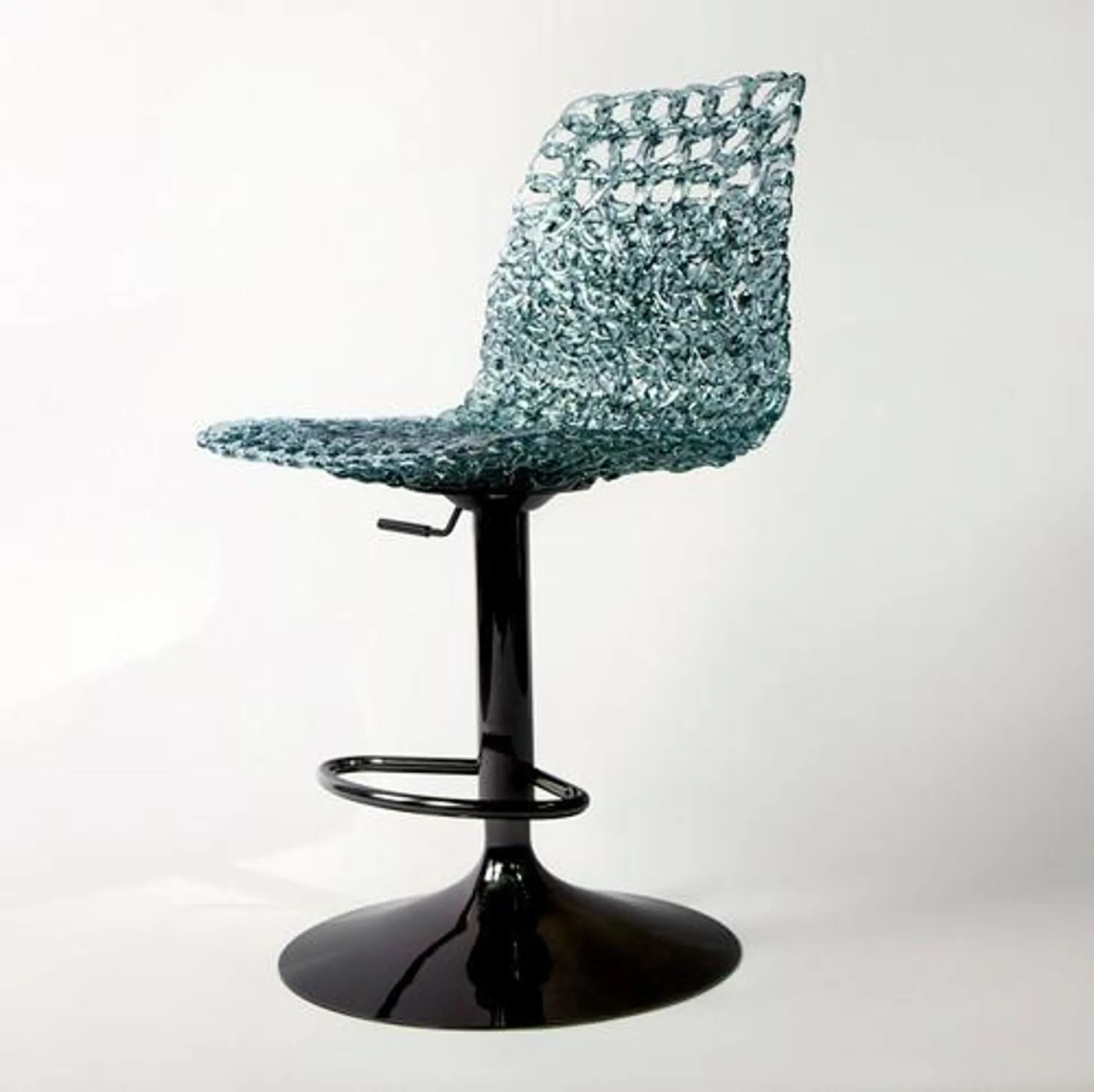 Ocean Blue Weave Bar Stool